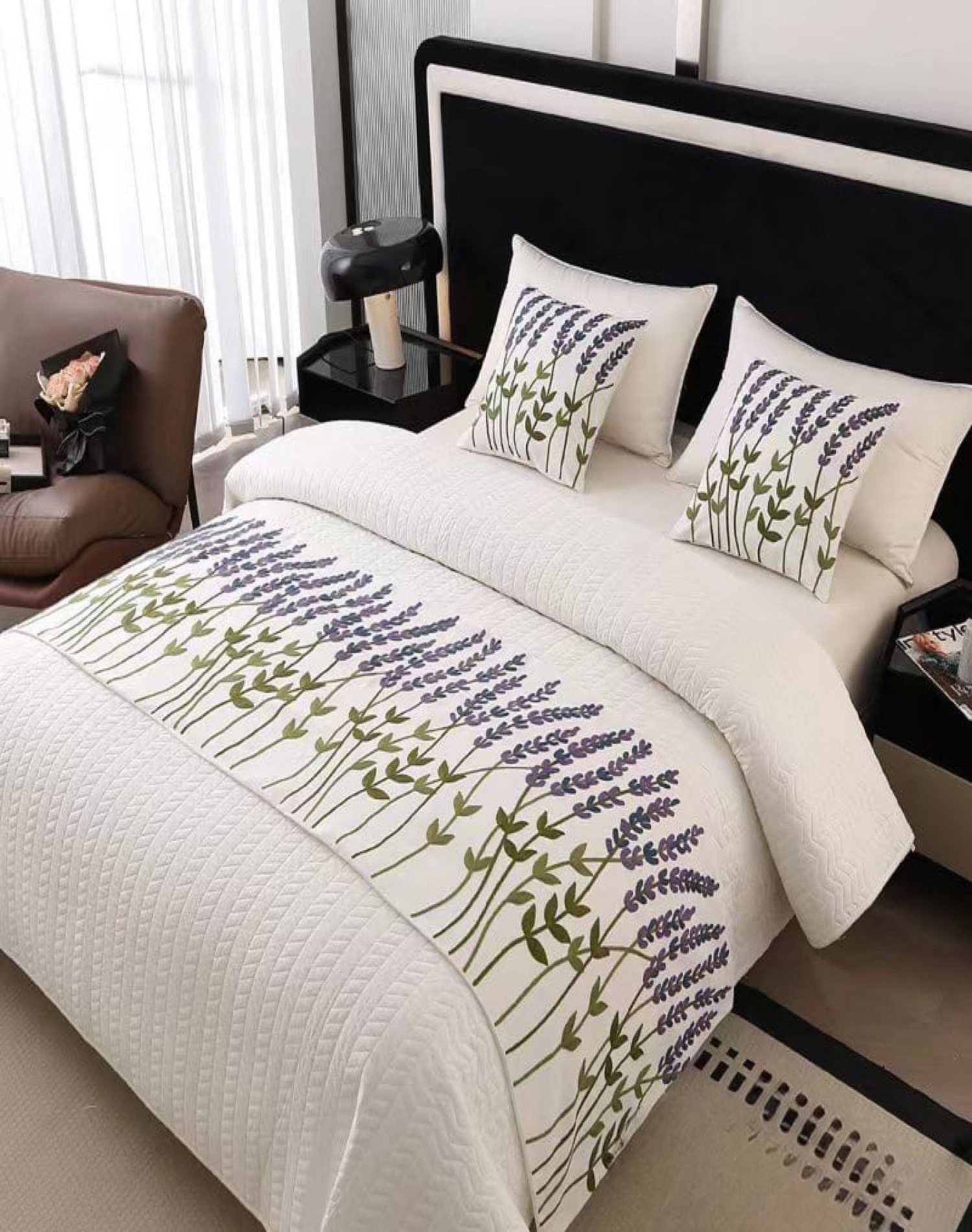 PIECERA BORDADA CAMA SIN FUNDAS COJÍN D3 MULTICOLOR - 3