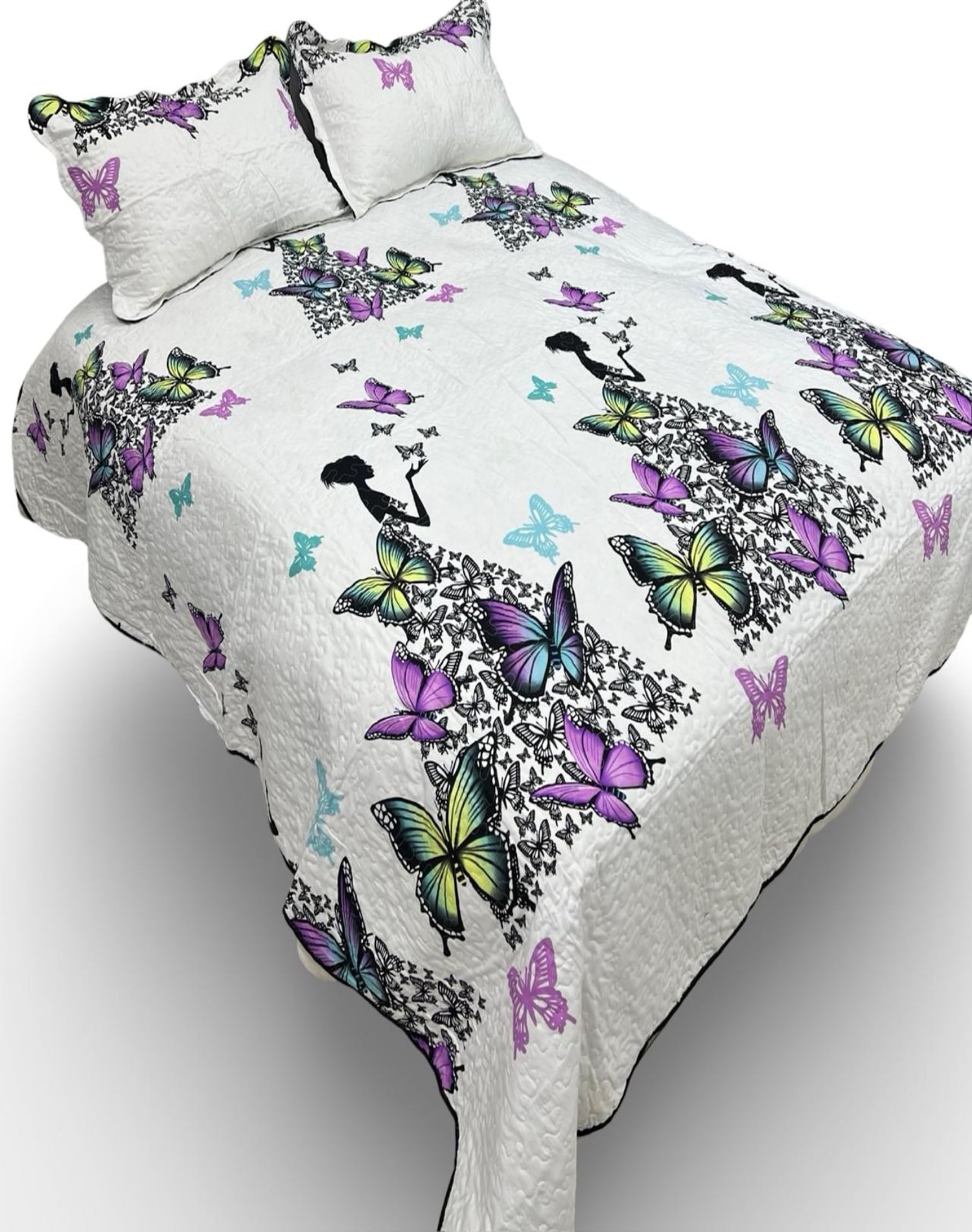 CUBRECAMA MULTICOLOR QUILT LUMINOSO 2 PLAZAS VERANO L6 - 1