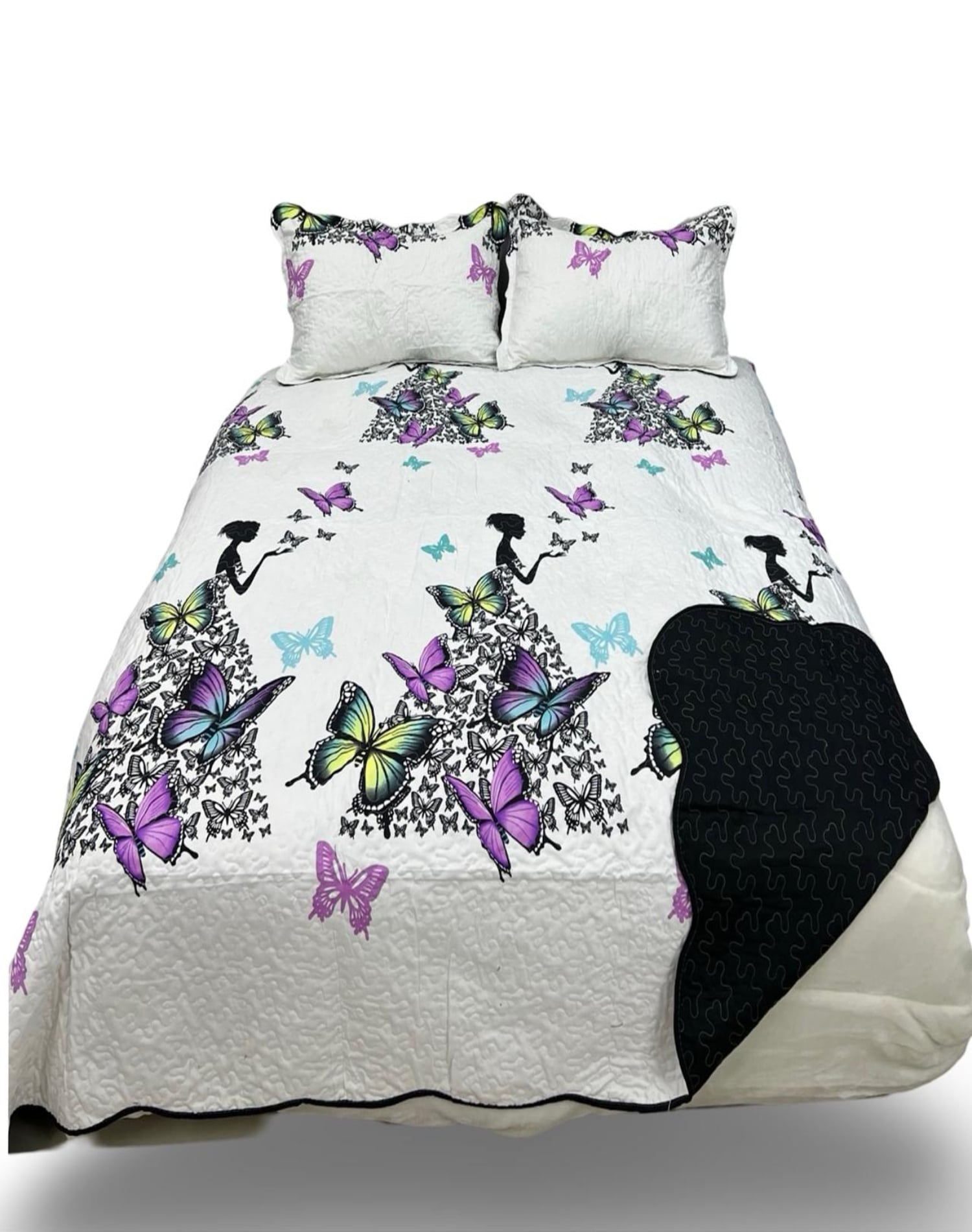 CUBRECAMA MULTICOLOR QUILT LUMINOSO 2 PLAZAS VERANO L6 - 3