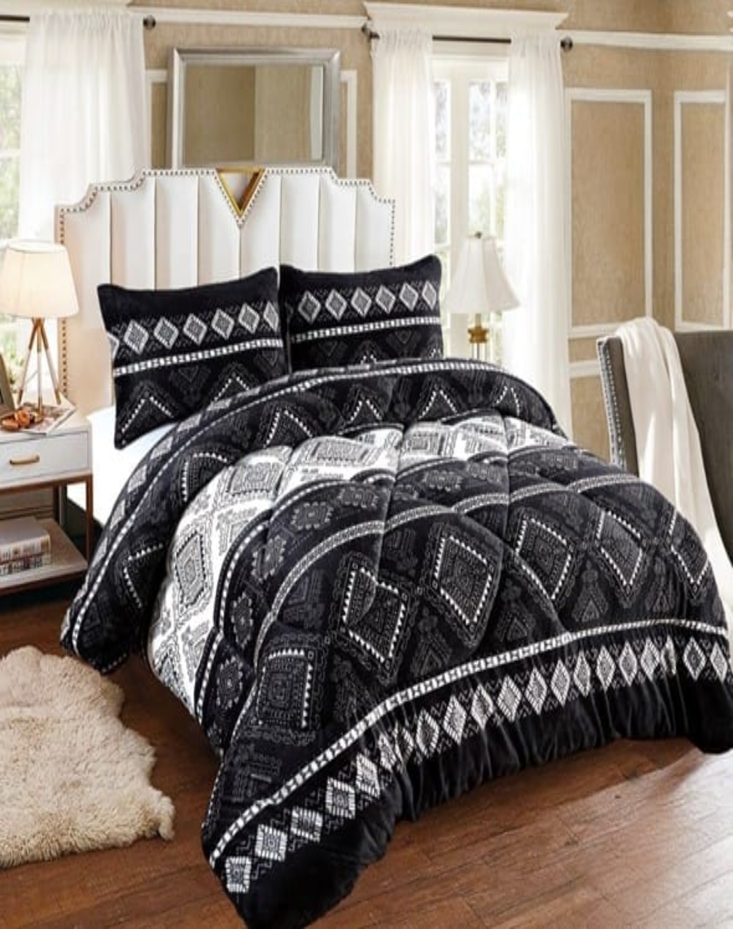 COBERTOR PLUSH MULTICOLOR INVIERNO CHIPORRO 180X230 SUAVE Y CÁLIDO B10 - 3