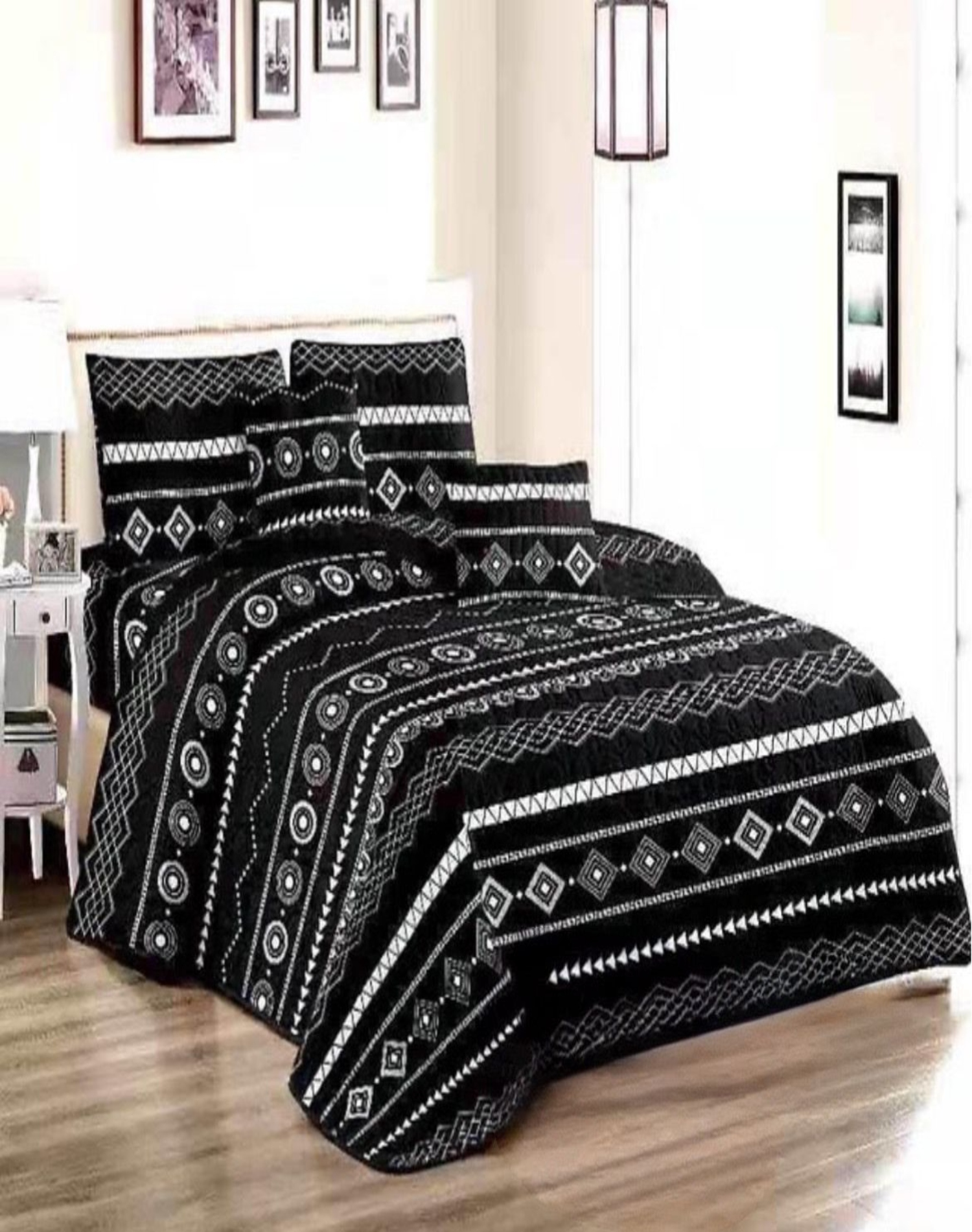 CUBRECAMA MULTICOLOR QUILT VERANO KING + 2 FUNDAS ALMOHADA D10 - 3