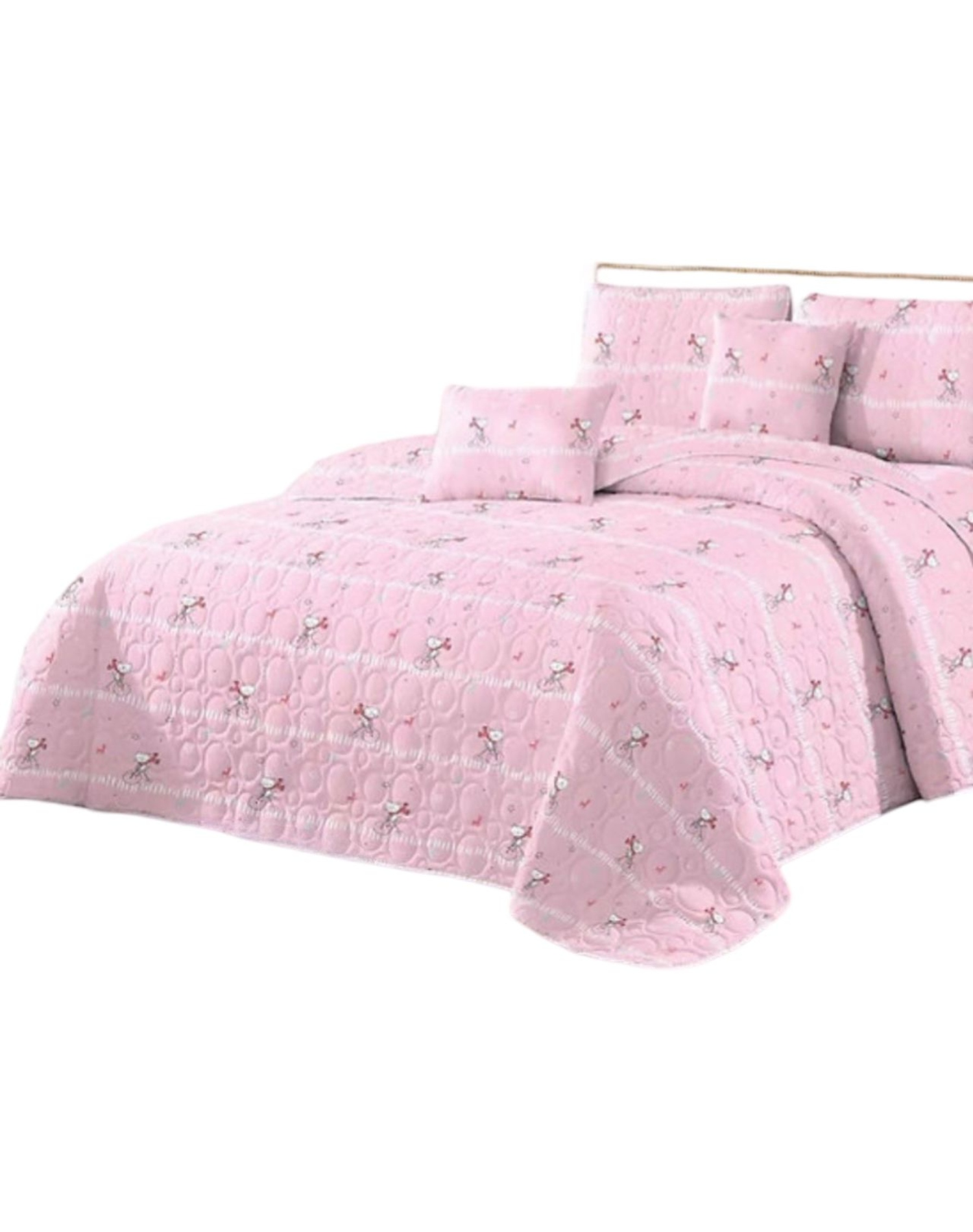 CUBRECAMA MULTICOLOR 1P Y MEDIA QUILT VERANO + FUNDA ALMOHADA D18 - 1