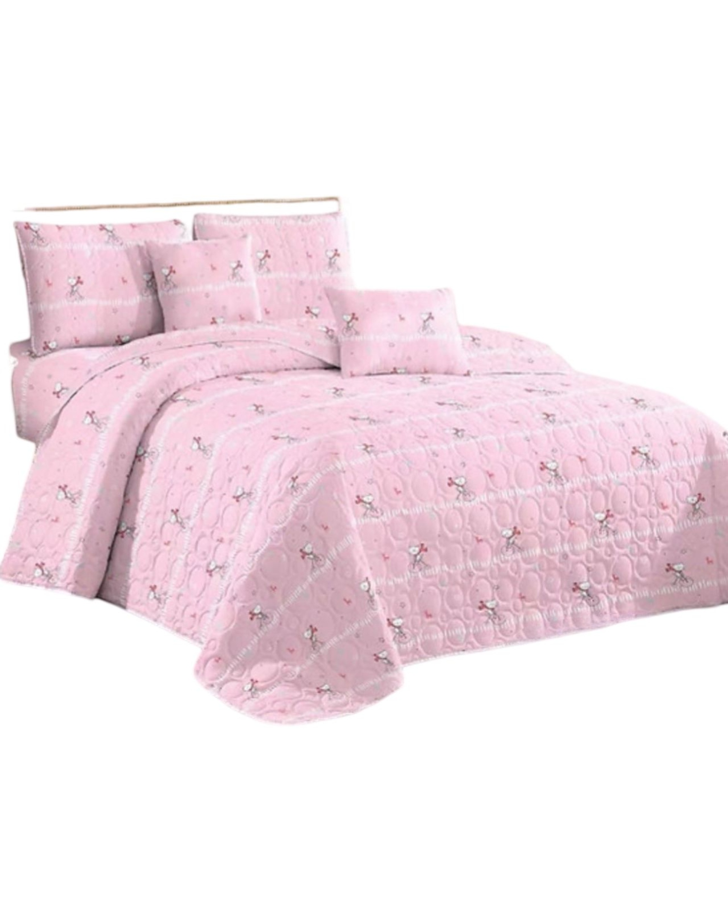 CUBRECAMA MULTICOLOR 1P Y MEDIA QUILT VERANO + FUNDA ALMOHADA D18 - 2
