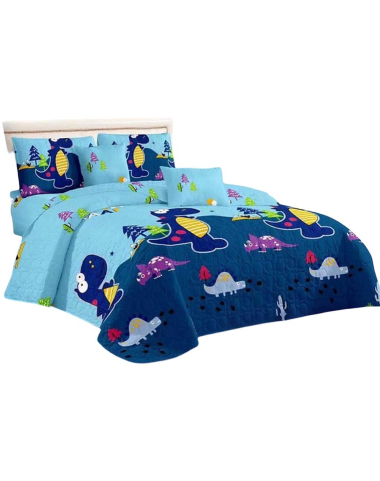 CUBRECAMA MULTICOLOR 1P Y MEDIA QUILT VERANO + FUNDA ALMOHADA D3 - 2