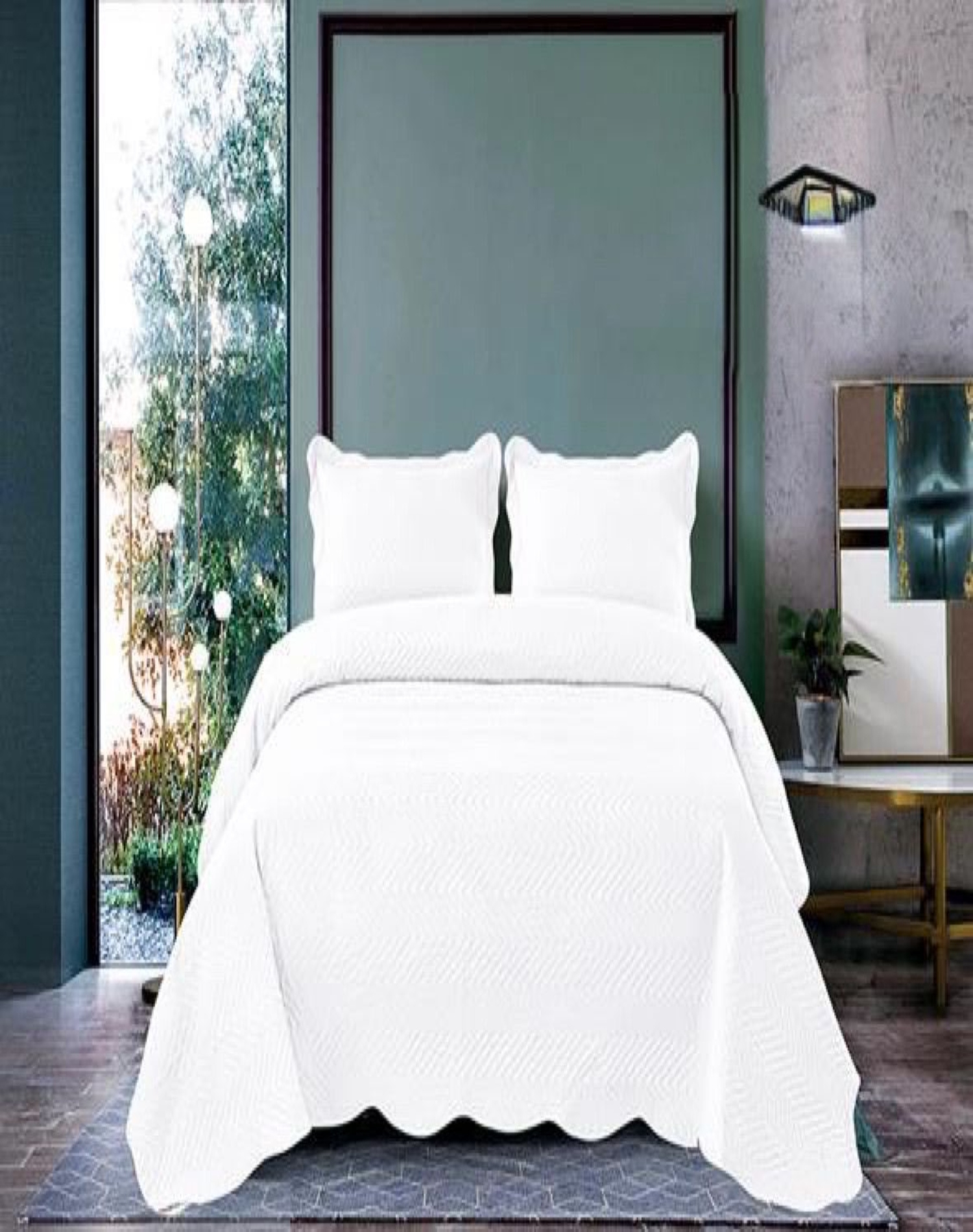 CUBRECAMA BLANCO QUILT PLAZA Y MEDIA VERANO UNICOLOR 11N05 - 3