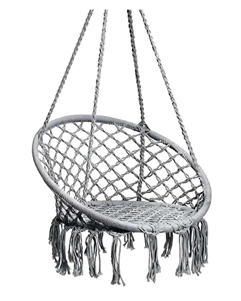 HAMACA SILLA COLGANTE REFORZADA PARA INTERIOR Y EXTERIOR SIN COJINES - 1