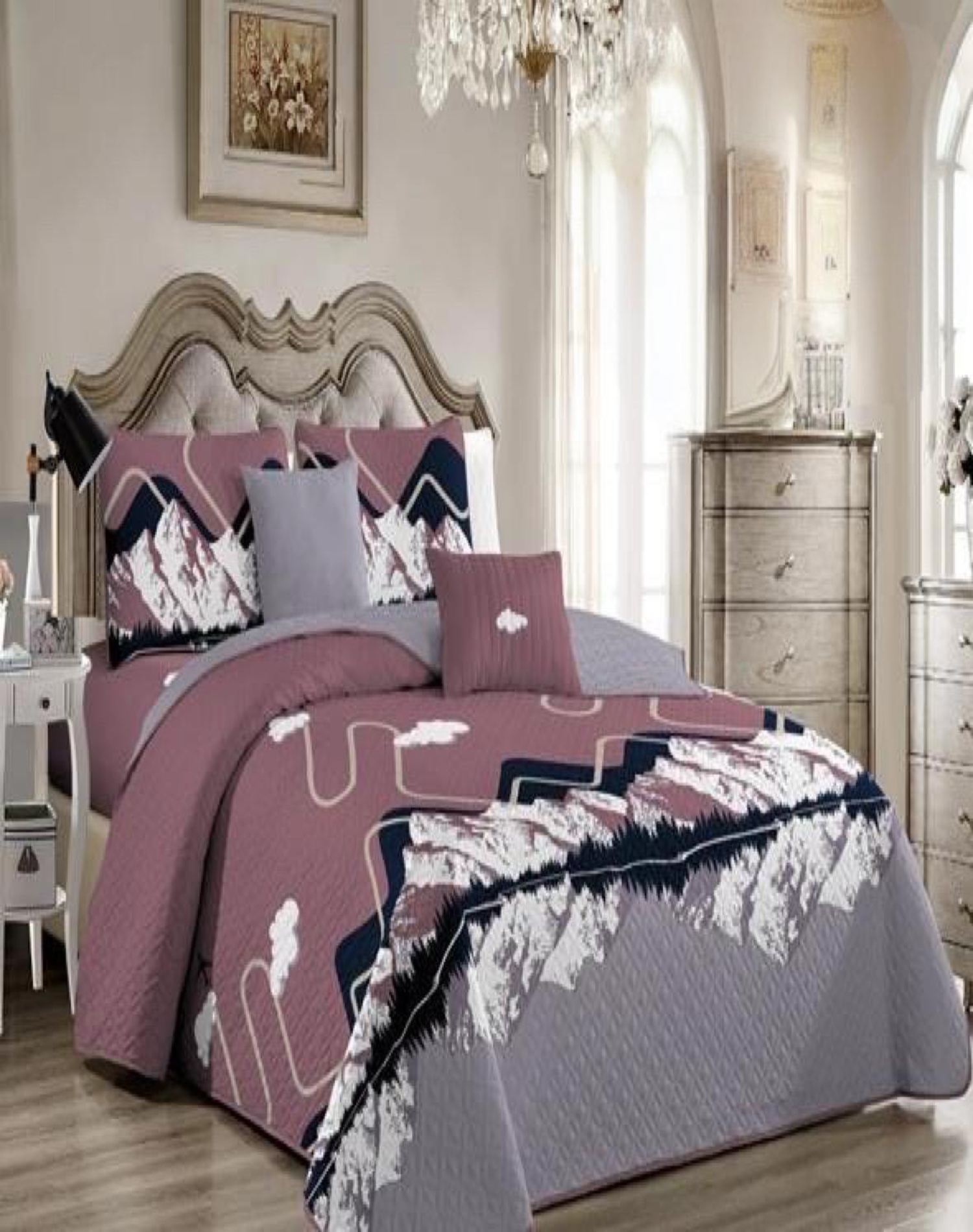 CUBRECAMA MULTICOLOR QUILT 2 PLAZAS+2 FUNDAS VERANO FRESCO 13N19 - 3