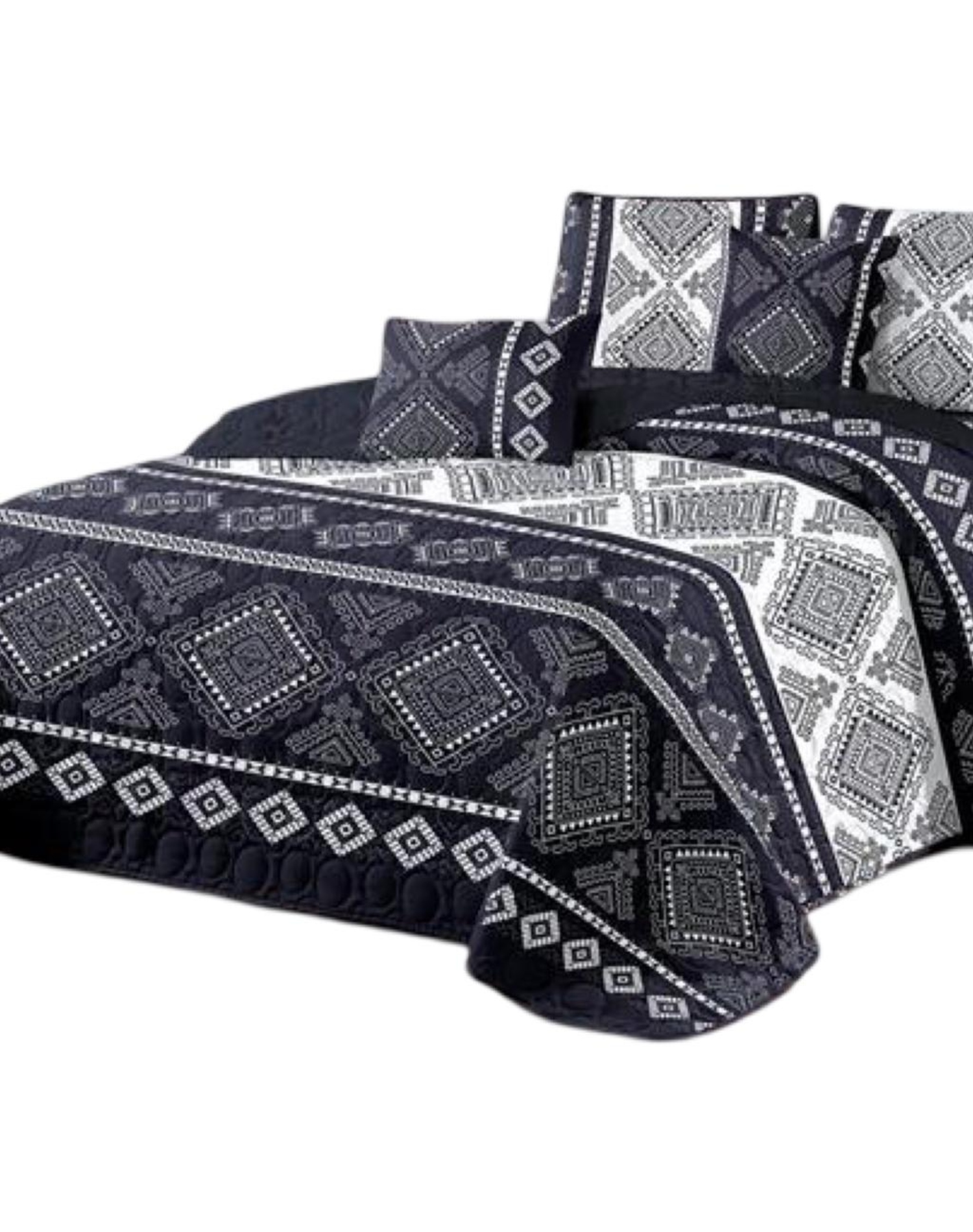 CUBRECAMA MULTICOLOR QUILT 2 PLAZAS+2 FUNDAS VERANO FRESCO 13N12 - 2