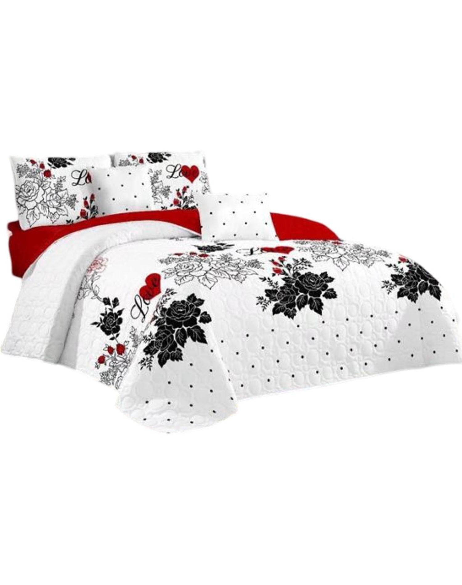 CUBRECAMA MULTICOLOR QUILT 2 PLAZAS+2 FUNDAS VERANO FRESCO 13N52 - 1