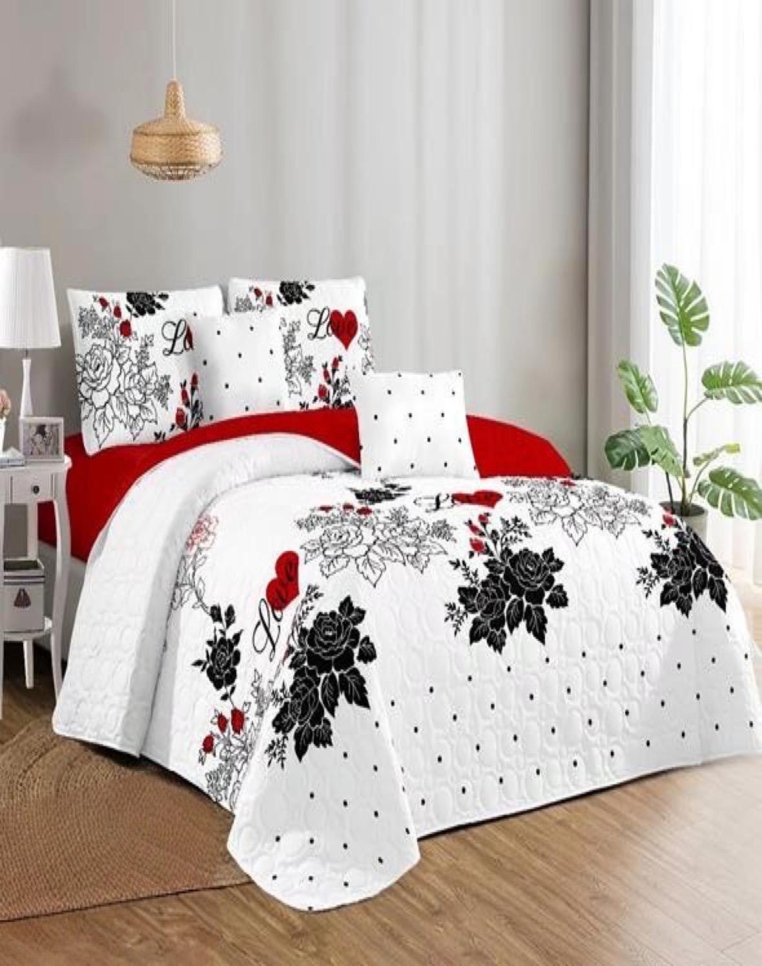 CUBRECAMA MULTICOLOR QUILT 2 PLAZAS+2 FUNDAS VERANO FRESCO 13N52 - 3