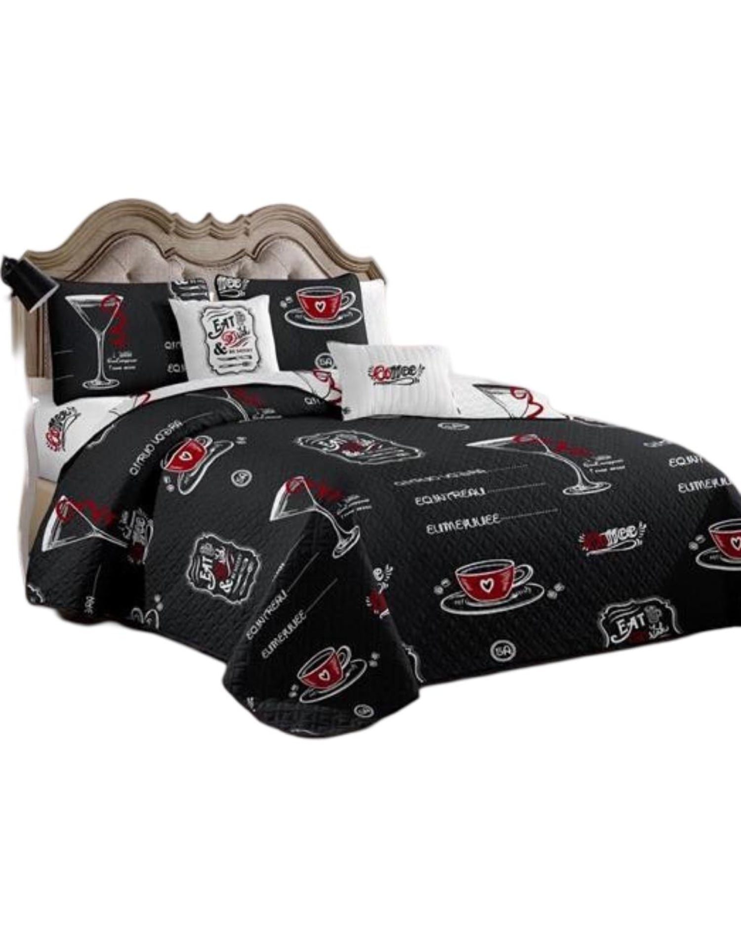 CUBRECAMA MULTICOLOR QUILT 2 PLAZAS+2 FUNDAS VERANO FRESCO 13N38 - 1