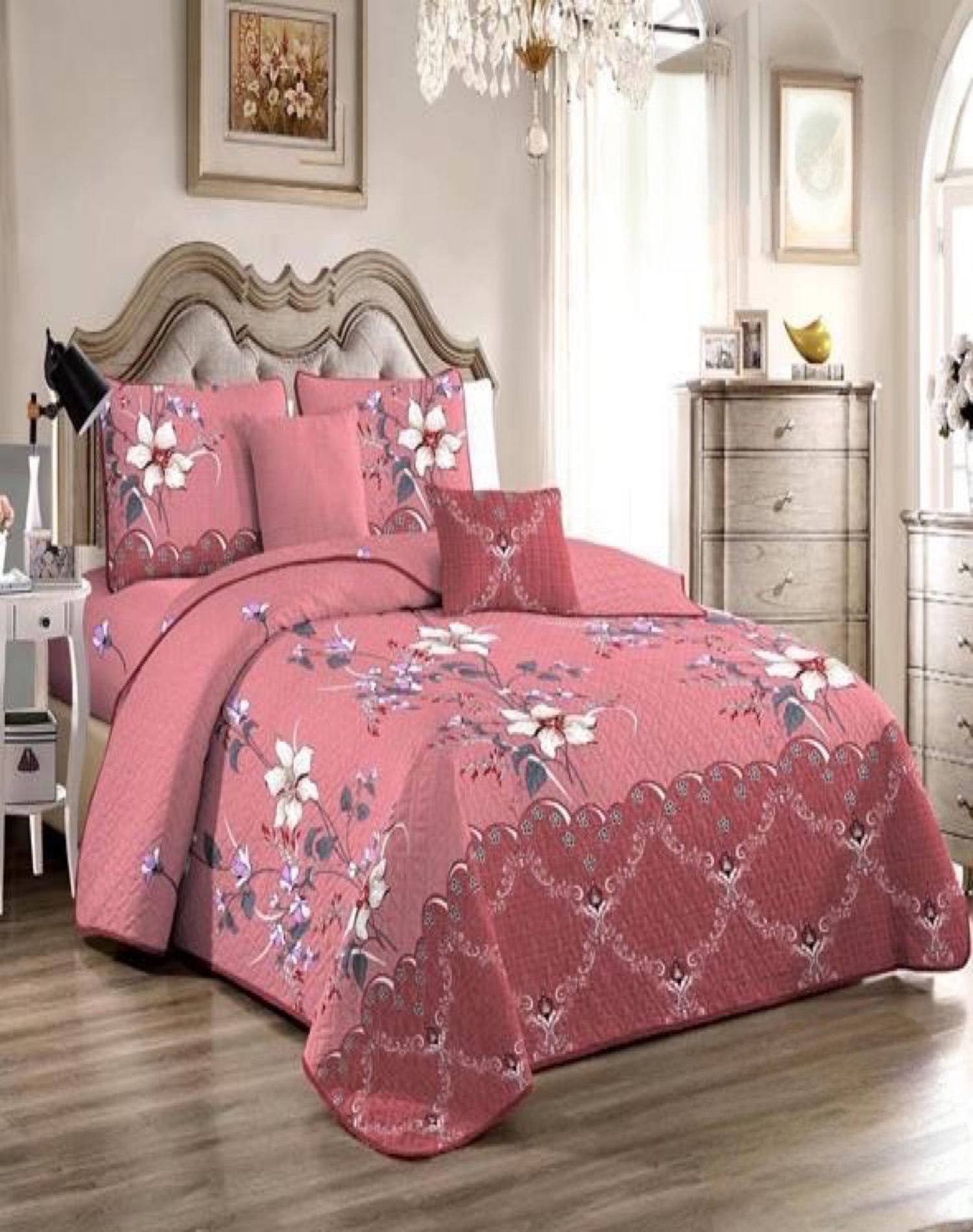 CUBRECAMA MULTICOLOR QUILT 2 PLAZAS+2 FUNDAS VERANO FRESCO 13N72 - 3