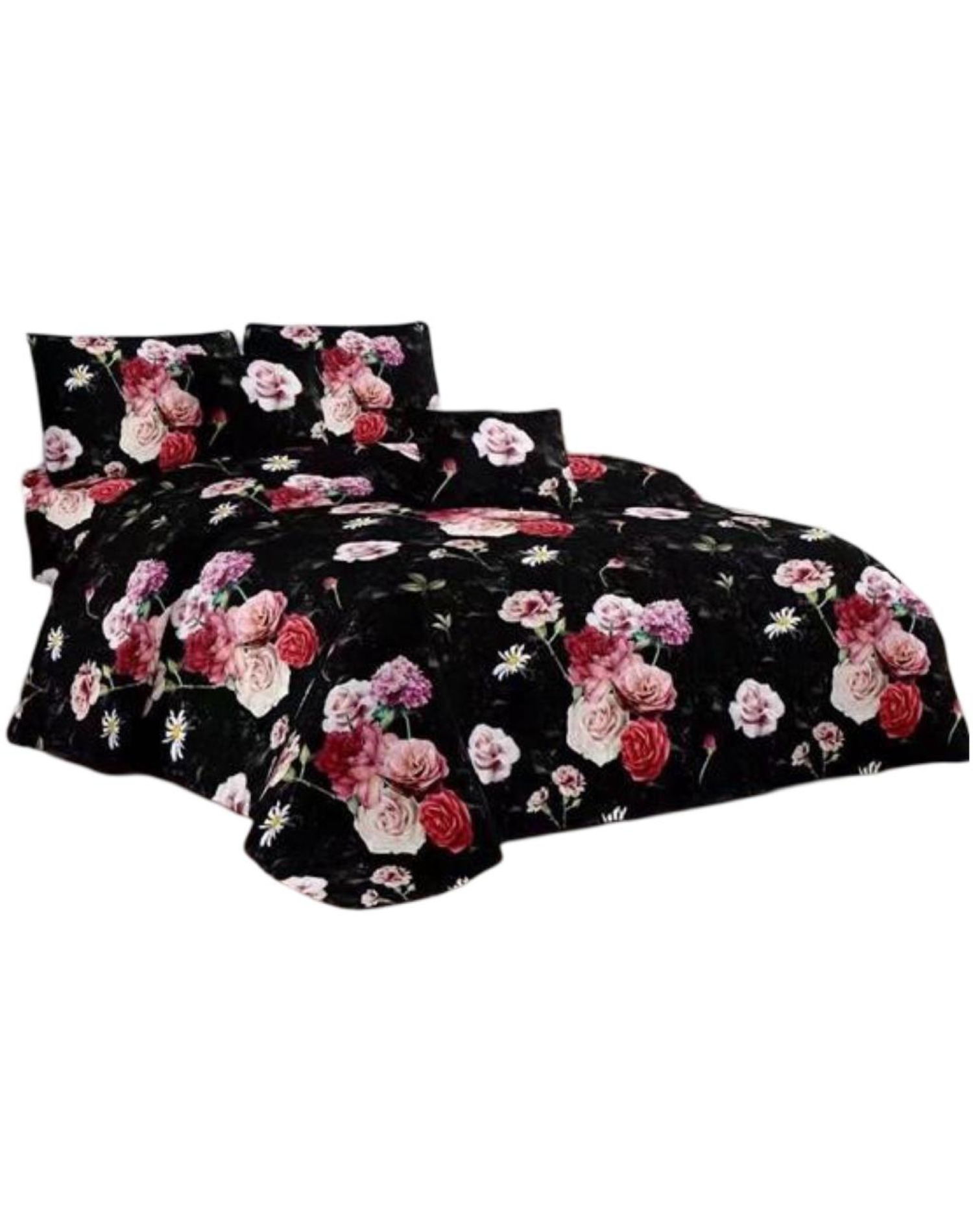 CUBRECAMA MULTICOLOR QUILT 2 PLAZAS+2 FUNDAS VERANO FRESCO 13N04 - 1