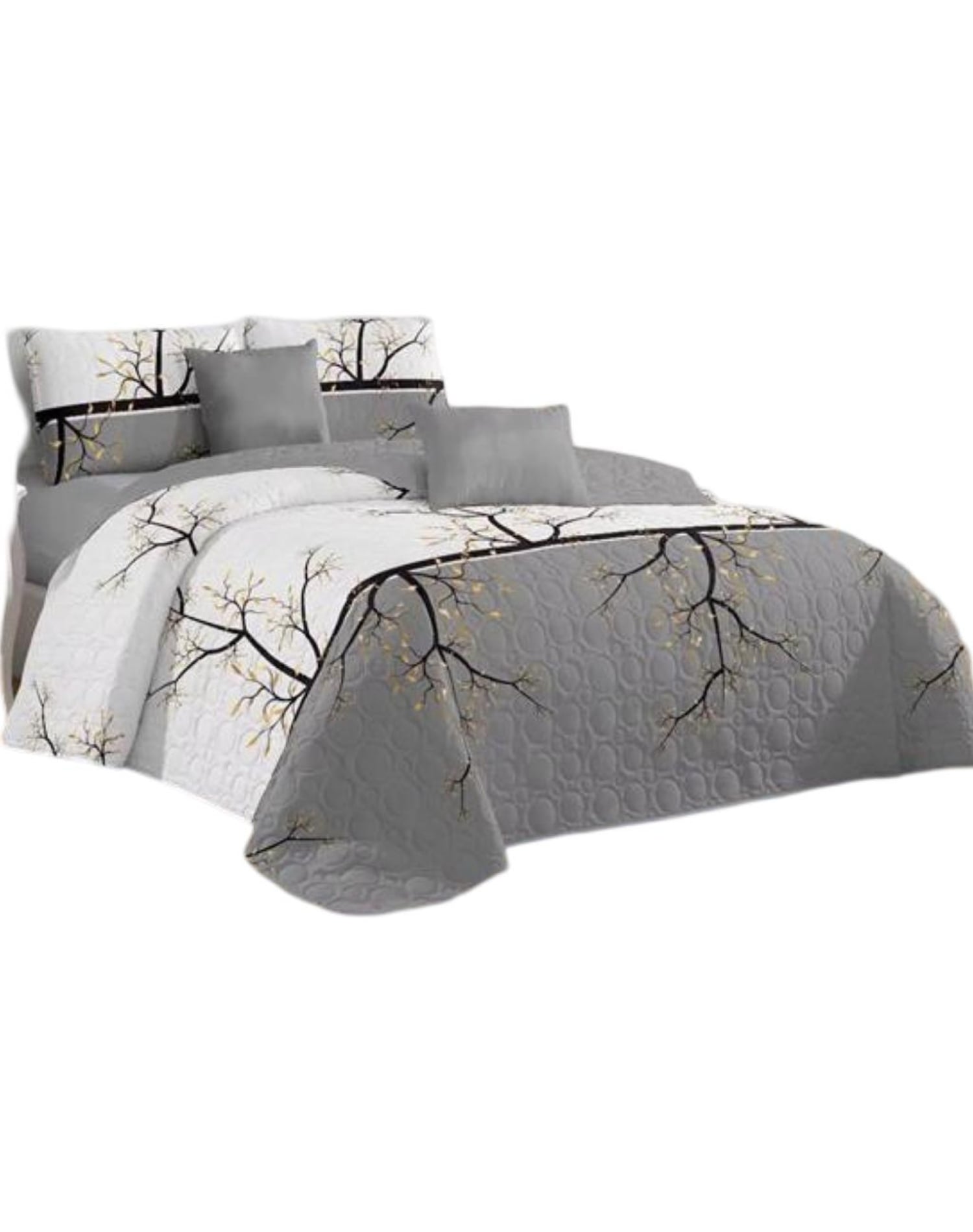 CUBRECAMA MULTICOLOR QUILT 2 PLAZAS+2 FUNDAS VERANO FRESCO 13N43 - 1