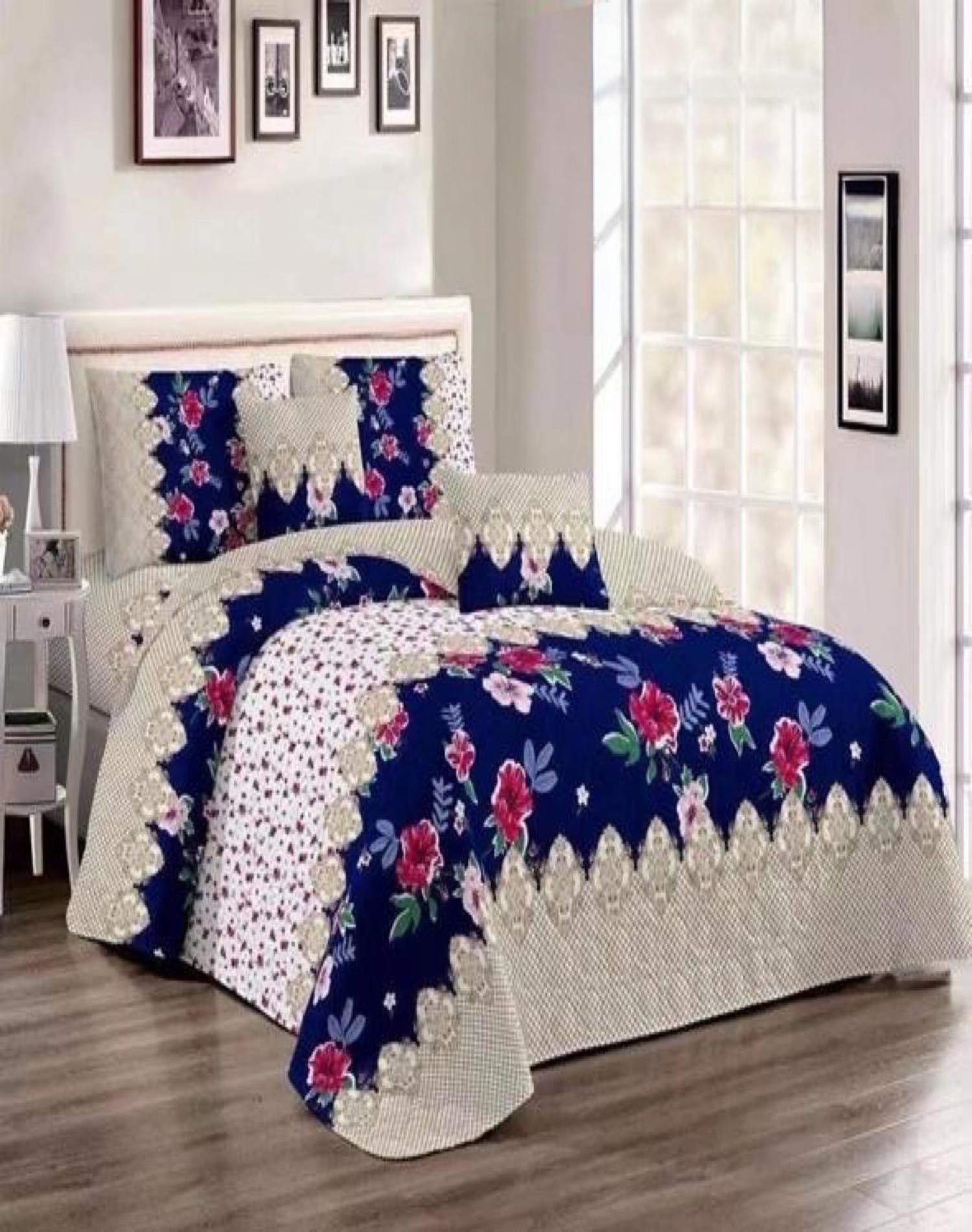CUBRECAMA MULTICOLOR QUILT 2 PLAZAS+2 FUNDAS VERANO FRESCO 13N21 - 3