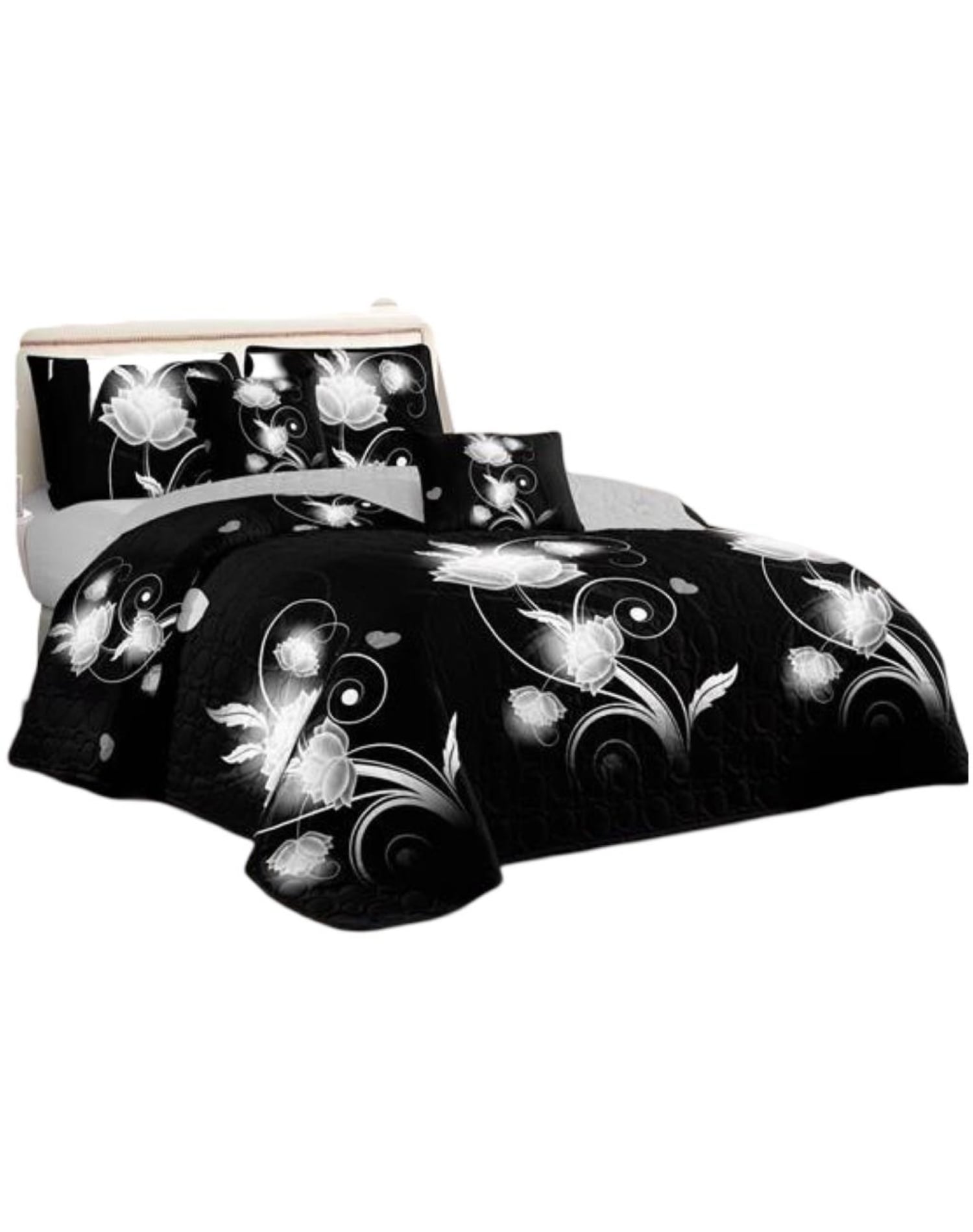 CUBRECAMA MULTICOLOR QUILT 2 PLAZAS+2 FUNDAS VERANO FRESCO 13N49 - 1