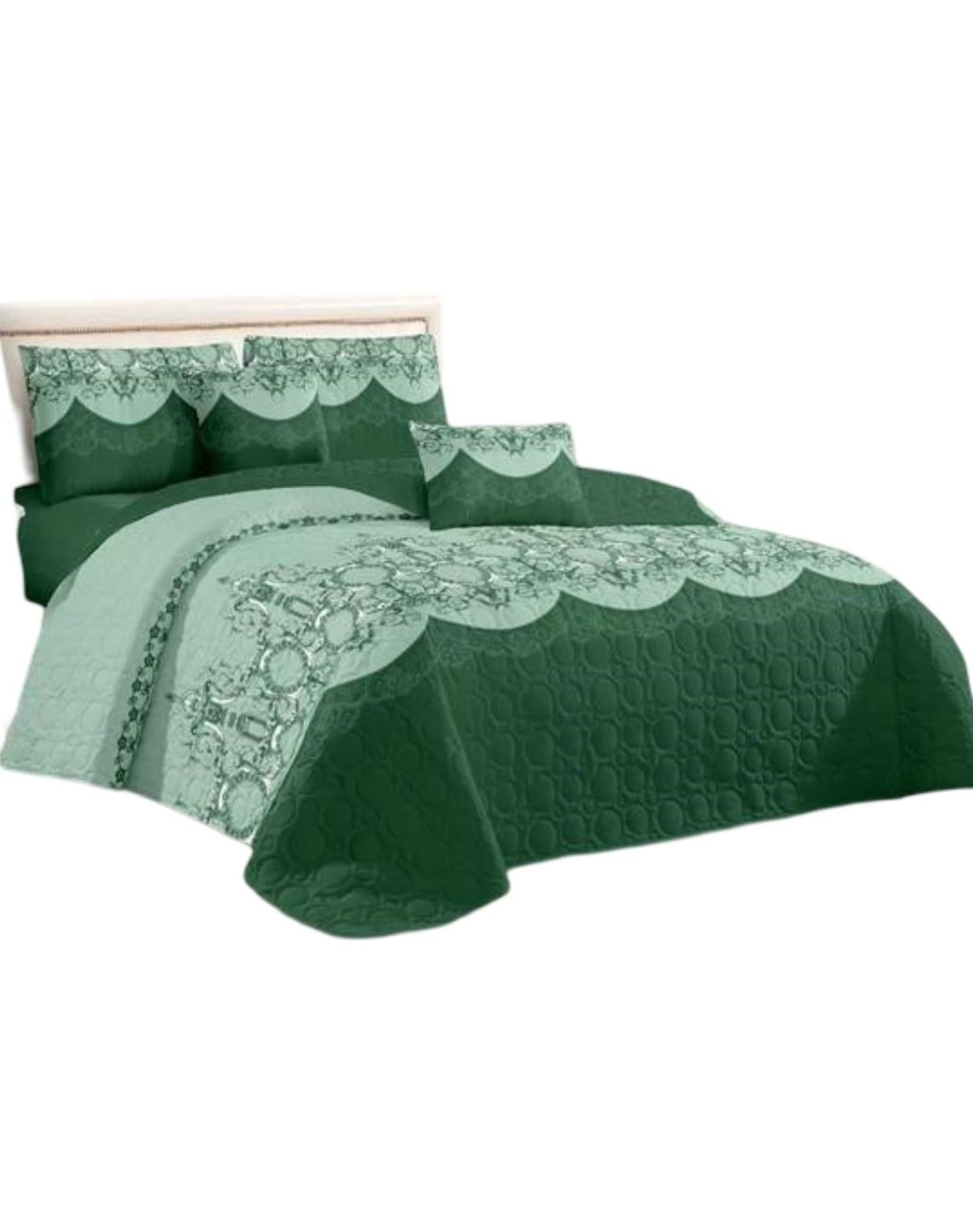 CUBRECAMA MULTICOLOR QUILT 2 PLAZAS+2 FUNDAS VERANO FRESCO 13N45 - 1