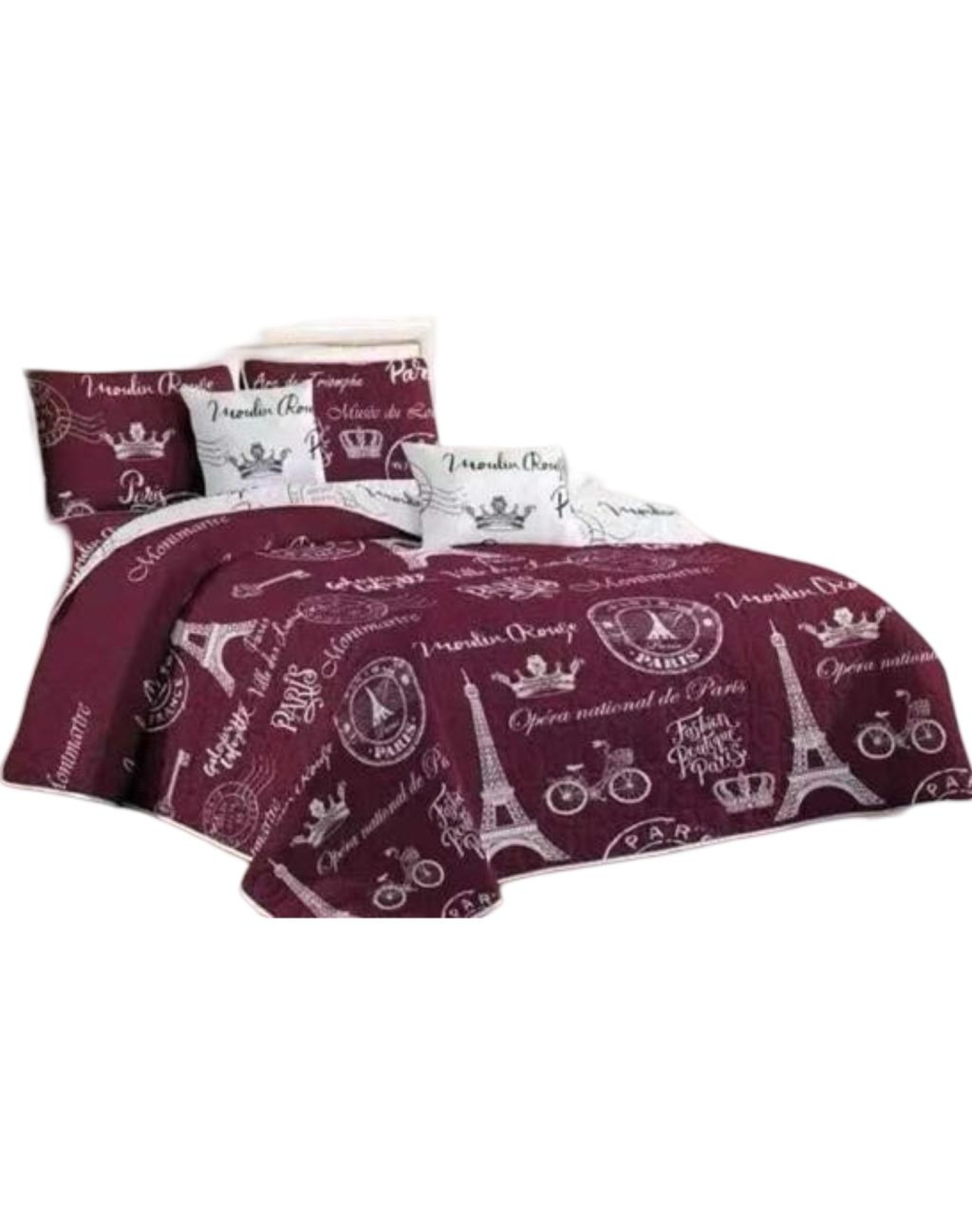 CUBRECAMA MULTICOLOR QUILT 2 PLAZAS+2 FUNDAS VERANO FRESCO 13N54 - 1