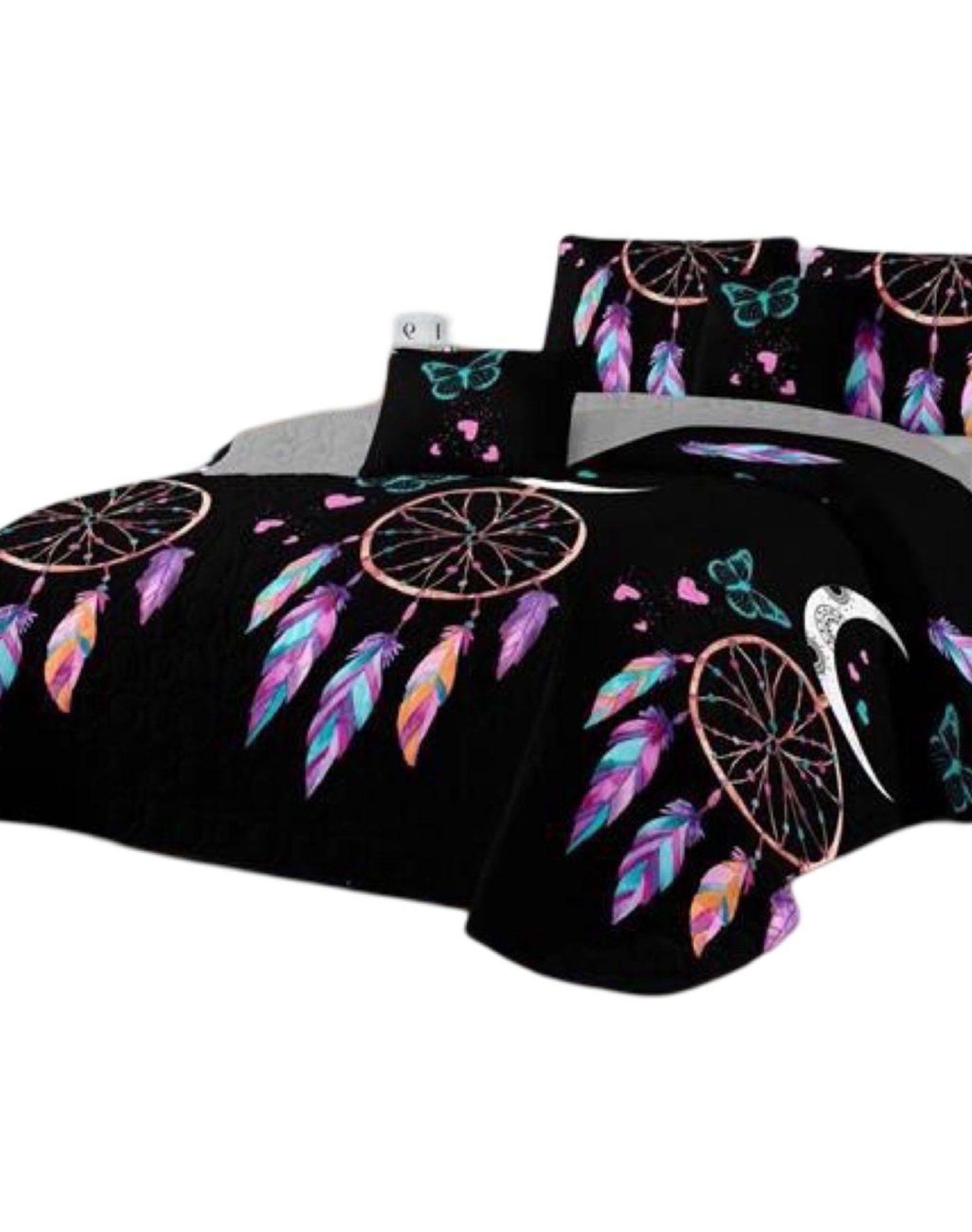CUBRECAMA MULTICOLOR QUILT 2 PLAZAS+2 FUNDAS VERANO FRESCO 13N09 - 2