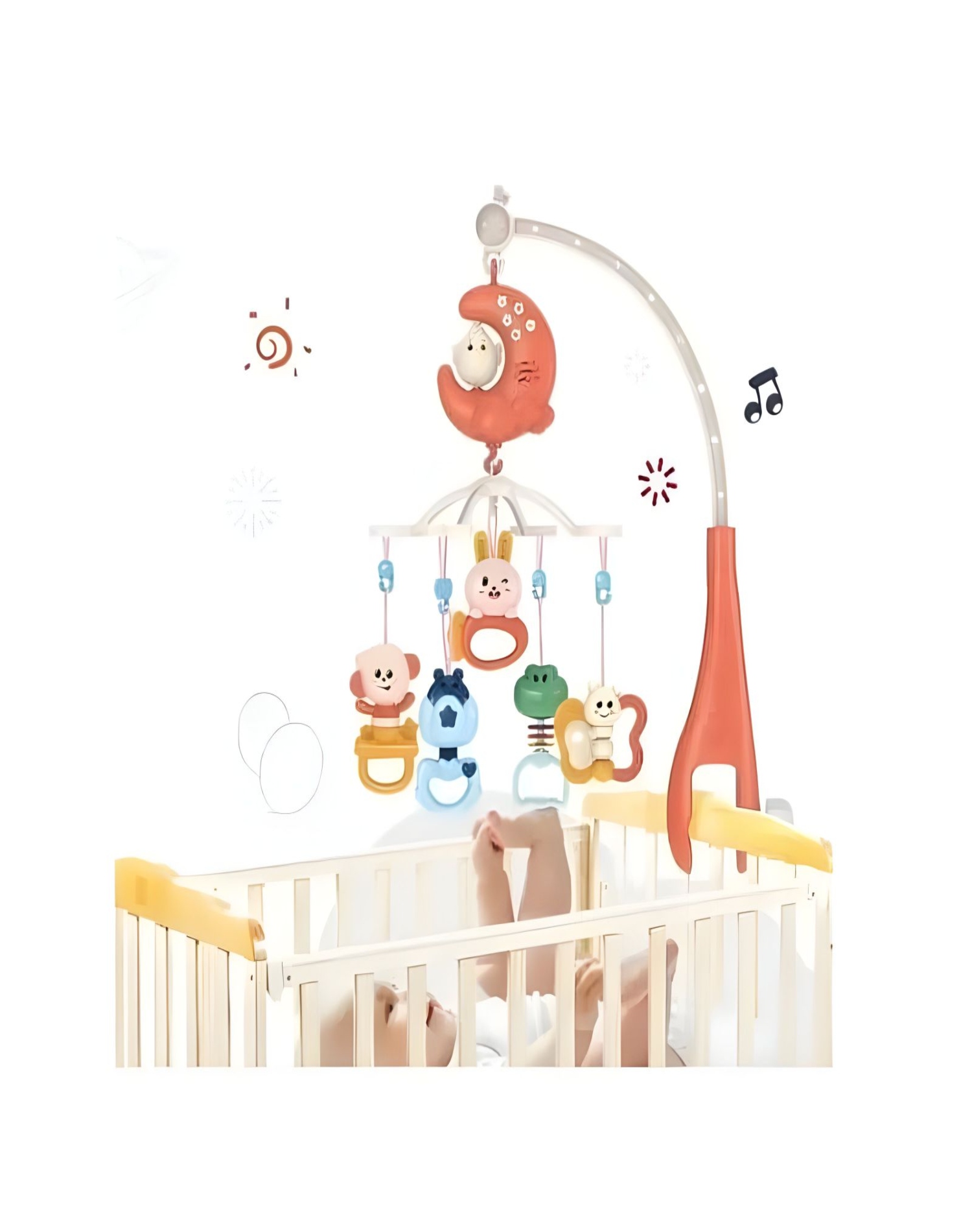 MÓVIL MUSICAL CUNA BEBÉ CON CONTROL 21N6 MULTICOLOR - 2