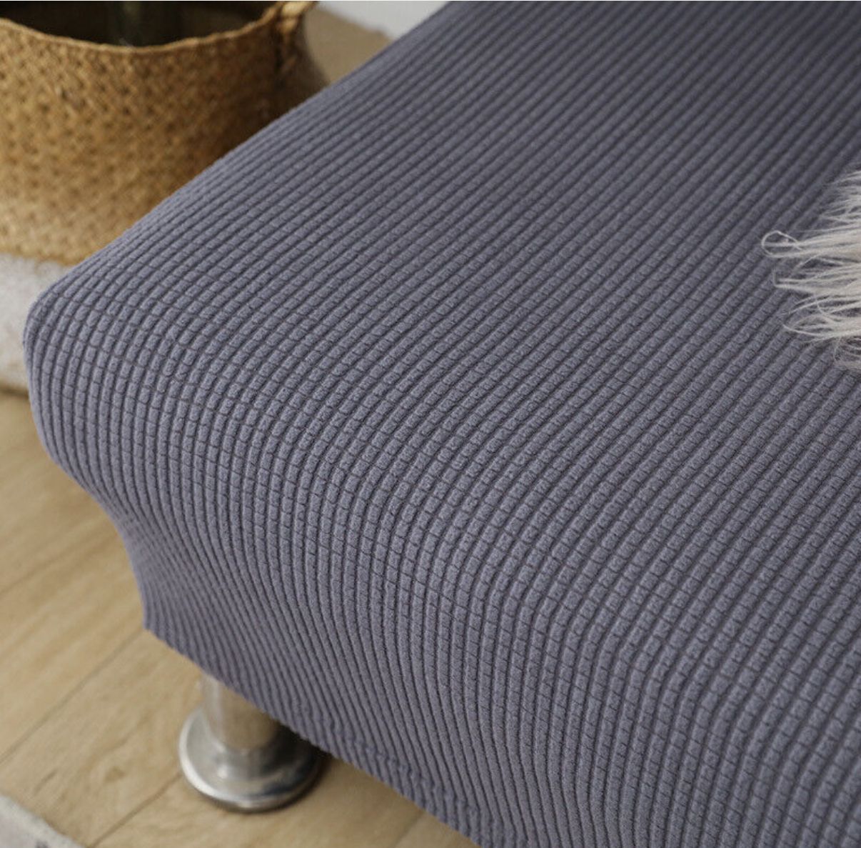 FUNDA FUTÓN CUADRILLE 160 X 230 CM GRIS - 2