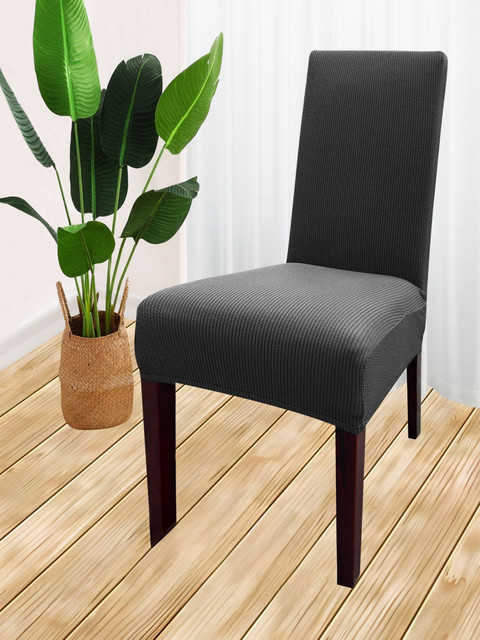 FUNDA PACK 6 CUBRE SILLA COMEDOR GRIS OSCURO - 1