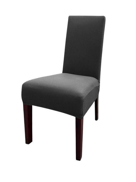 FUNDA PACK 6 CUBRE SILLA COMEDOR GRIS OSCURO - 2