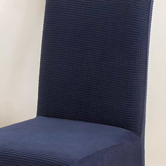 FUNDA PACK 6 CUBRE SILLA COMEDOR CUADRILLE AZUL - 2