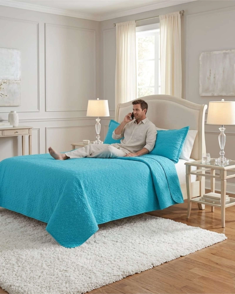 CUBRECAMA ALGODÓN MULTICOLOR QUILT VERANO KING-SUPERKING - 2