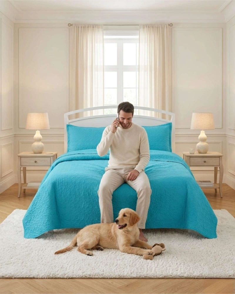 CUBRECAMA ALGODÓN MULTICOLOR QUILT VERANO KING-SUPERKING - 4