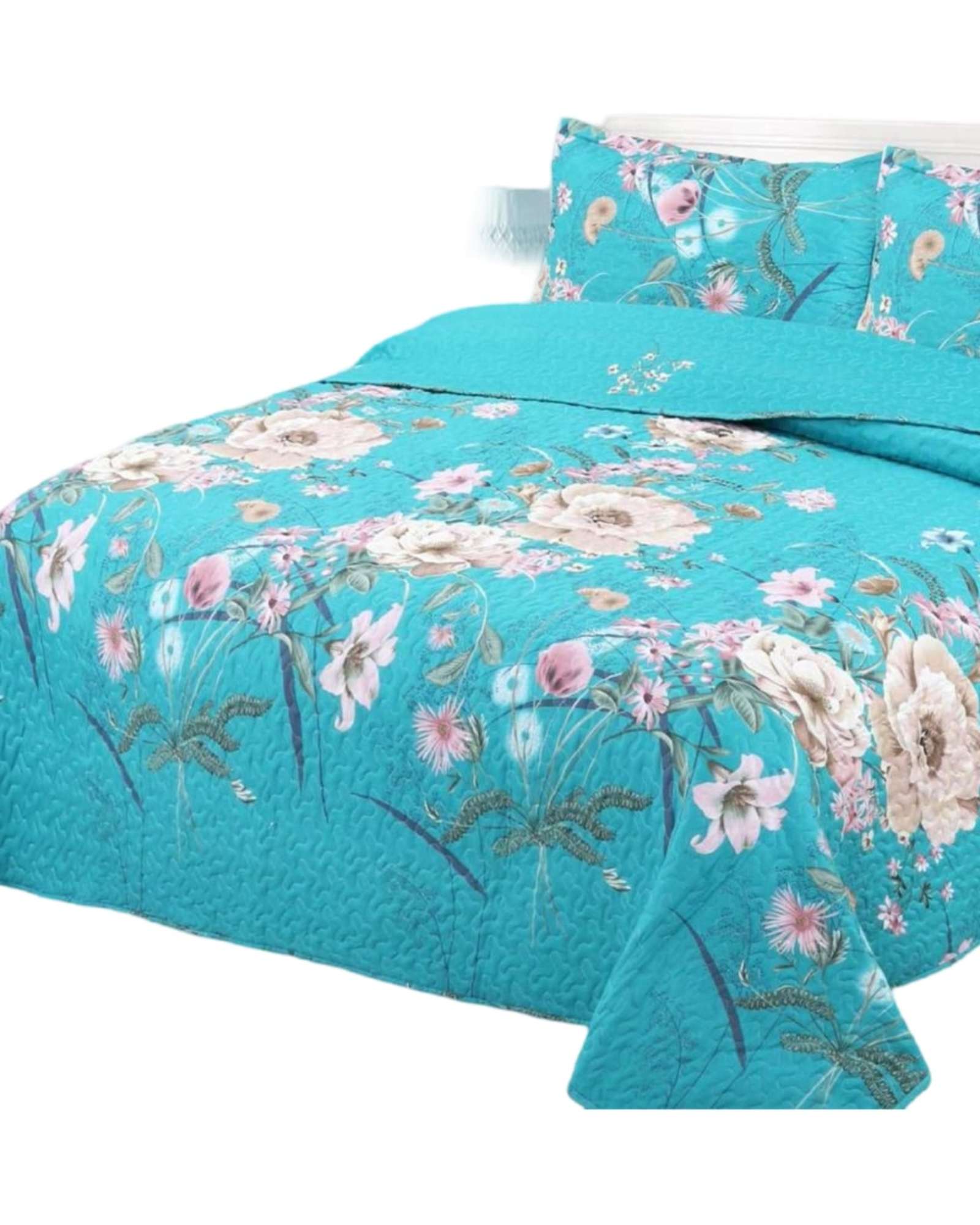 CUBRECAMA 2 PLAZAS ALGODÓN MULTICOLOR QUILT VERANO - 2
