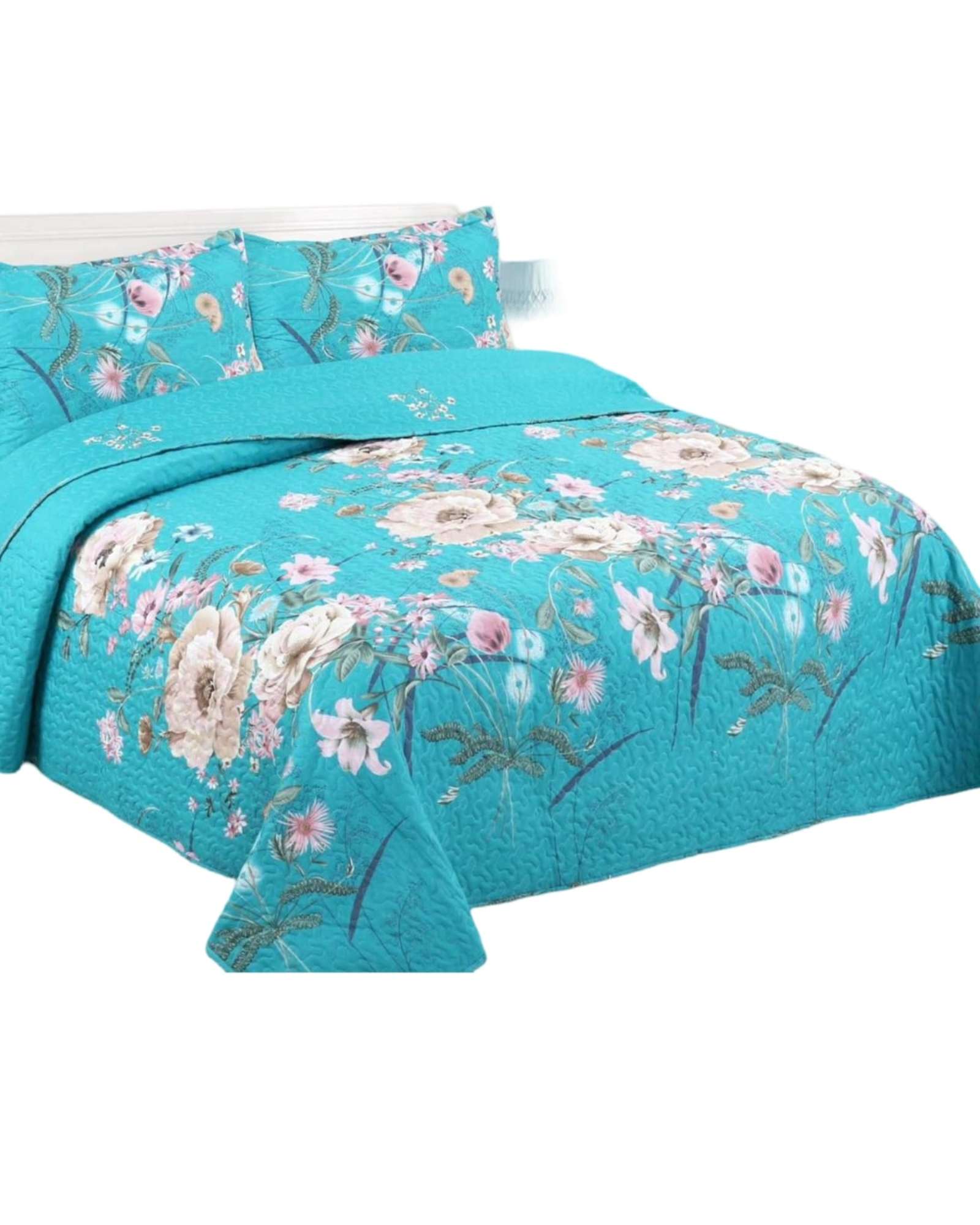 CUBRECAMA 2 PLAZAS ALGODÓN MULTICOLOR QUILT VERANO - 3