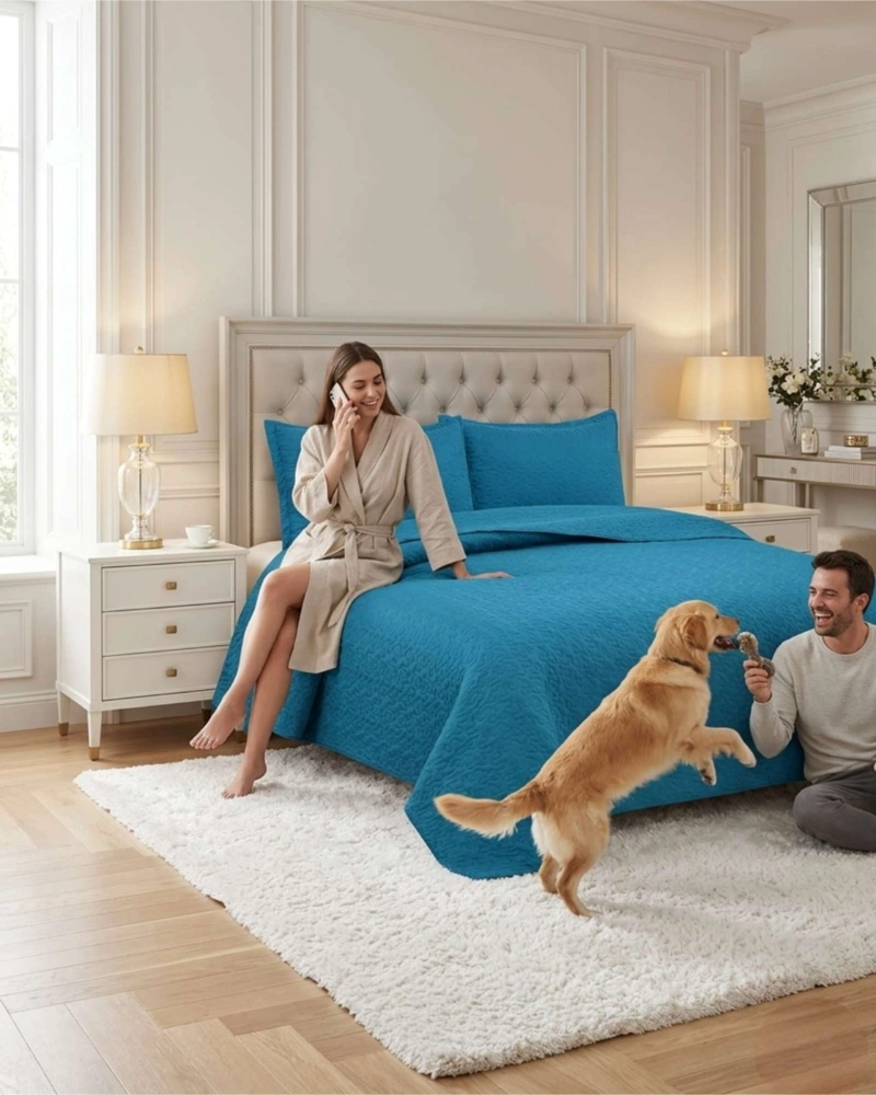 CUBRECAMA ALGODÓN MULTICOLOR QUILT VERANO KING-SUPERKING - 1