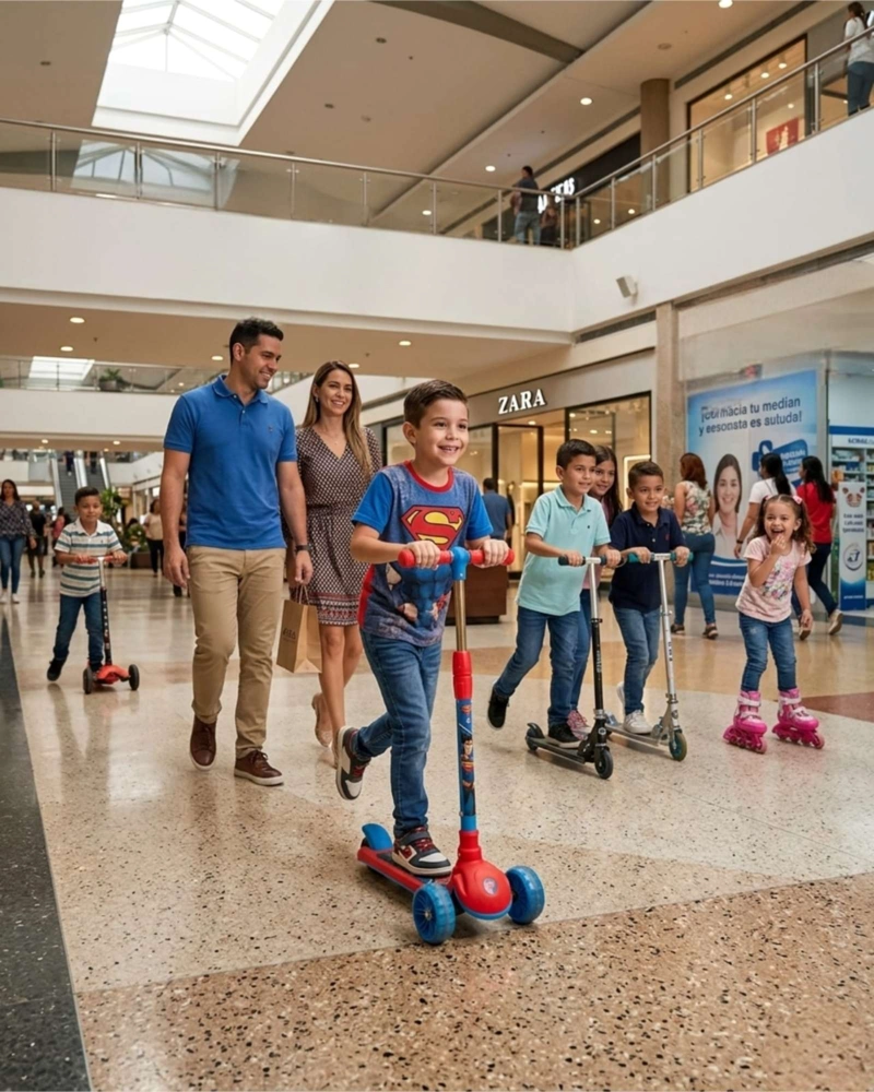 SCOOTER INFANTIL AJUSTABLE CON 3 RUEDAS DE LUCES LED AZUL - 3