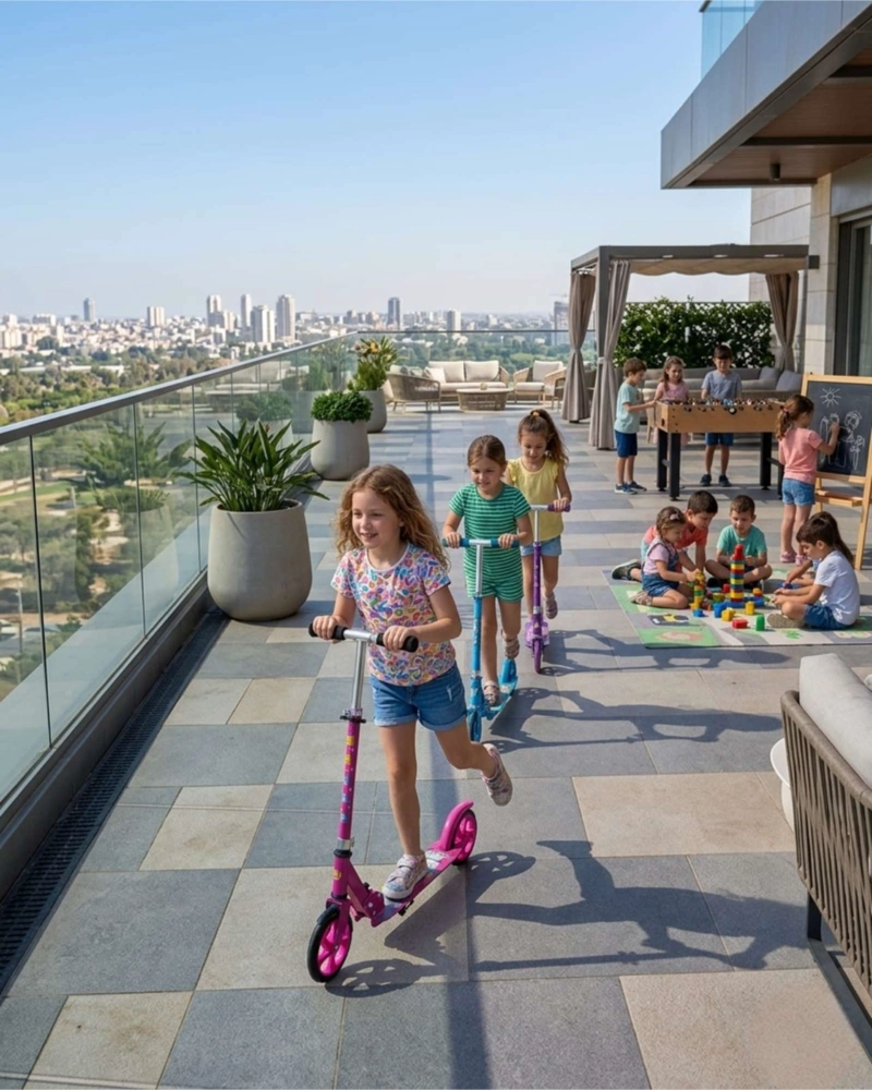 SCOOTER INFANTIL AJUSTABLE Y PLEGABLE CON PATA DE APOYO ROSADO - 4