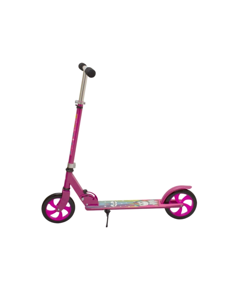 SCOOTER INFANTIL AJUSTABLE Y PLEGABLE CON PATA DE APOYO ROSADO - 6