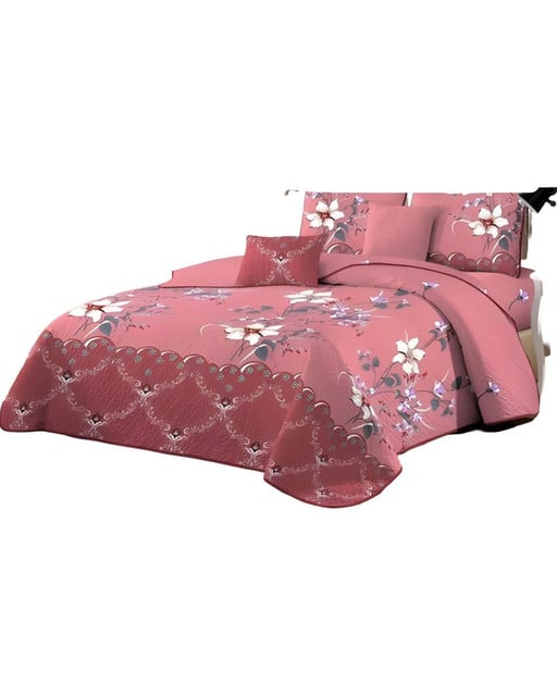 CUBRECAMA MULTICOLOR QUILT MAS JUEGO SABANAS PLAZA Y MEDIA - 2