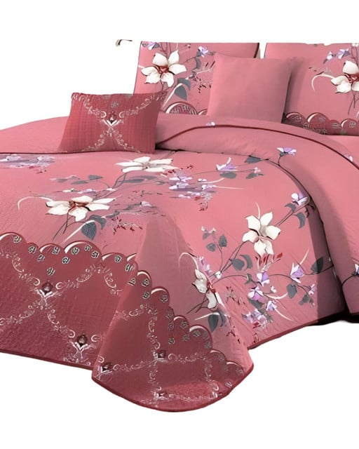 CUBRECAMA MULTICOLOR QUILT MAS JUEGO SABANAS PLAZA Y MEDIA - 3