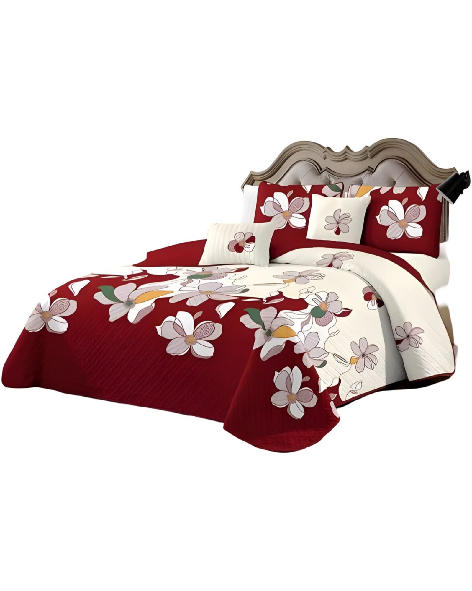 CUBRECAMA AZUL QUILT MAS JUEGO SABANAS 2 PLAZA - 2