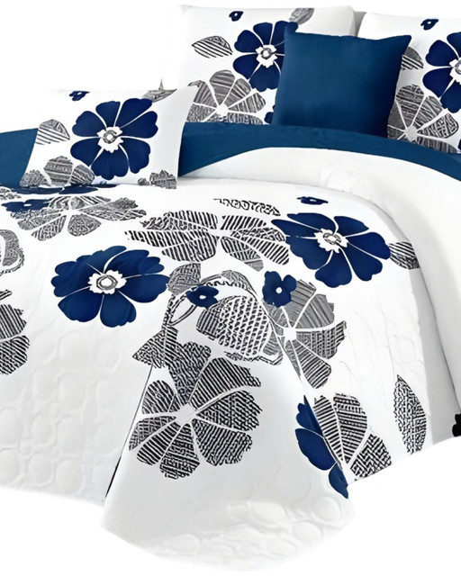 CUBRECAMA MULTICOLOR QUILT MAS JUEGO SABANAS PLAZA Y MEDIA - 3