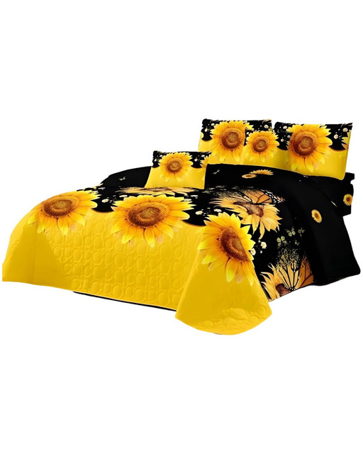 CUBRECAMA ROSA QUILT MAS JUEGO SABANAS KING - 2