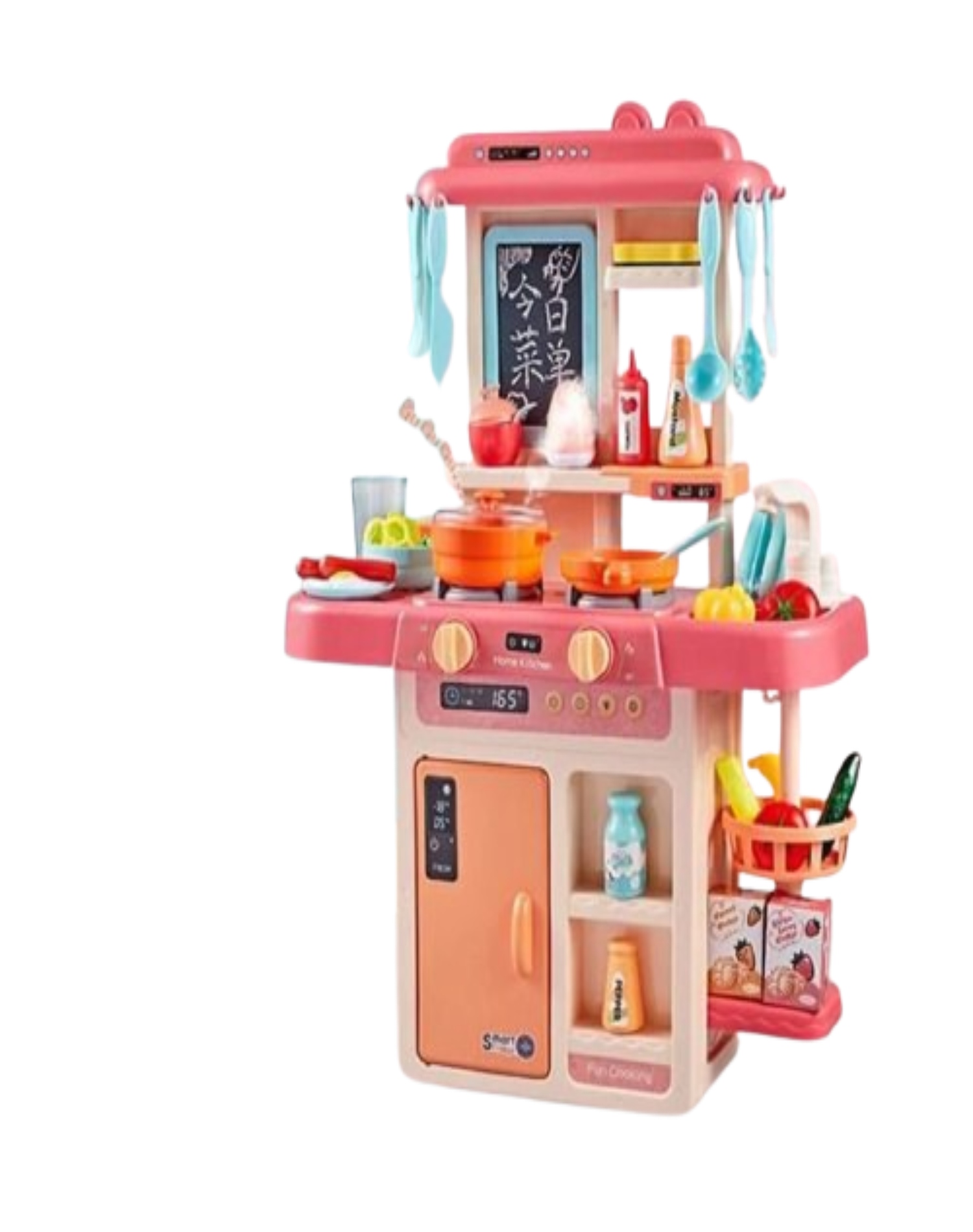 JUGUETE SET COCINA CON LUZ SONIDO ROSADO INFANTIL 63CM - 1