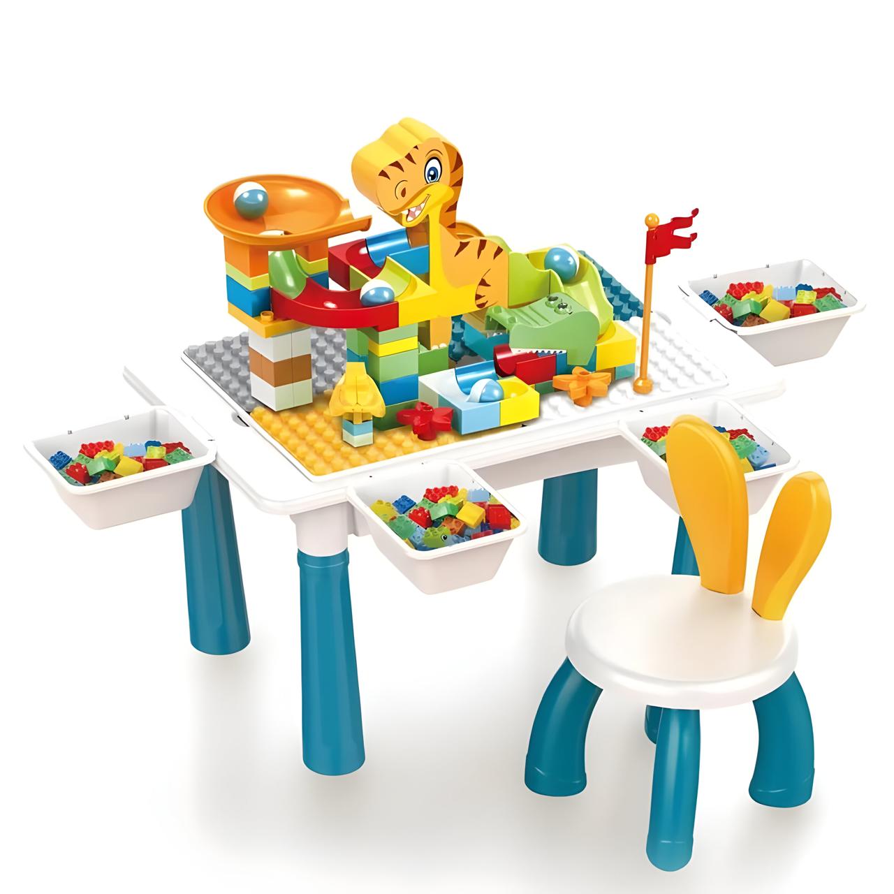MESA LEGOS INCLUYE 1 SILLA Y LEGOS 104 PZ BLOCKS MULTICOLOR - 1