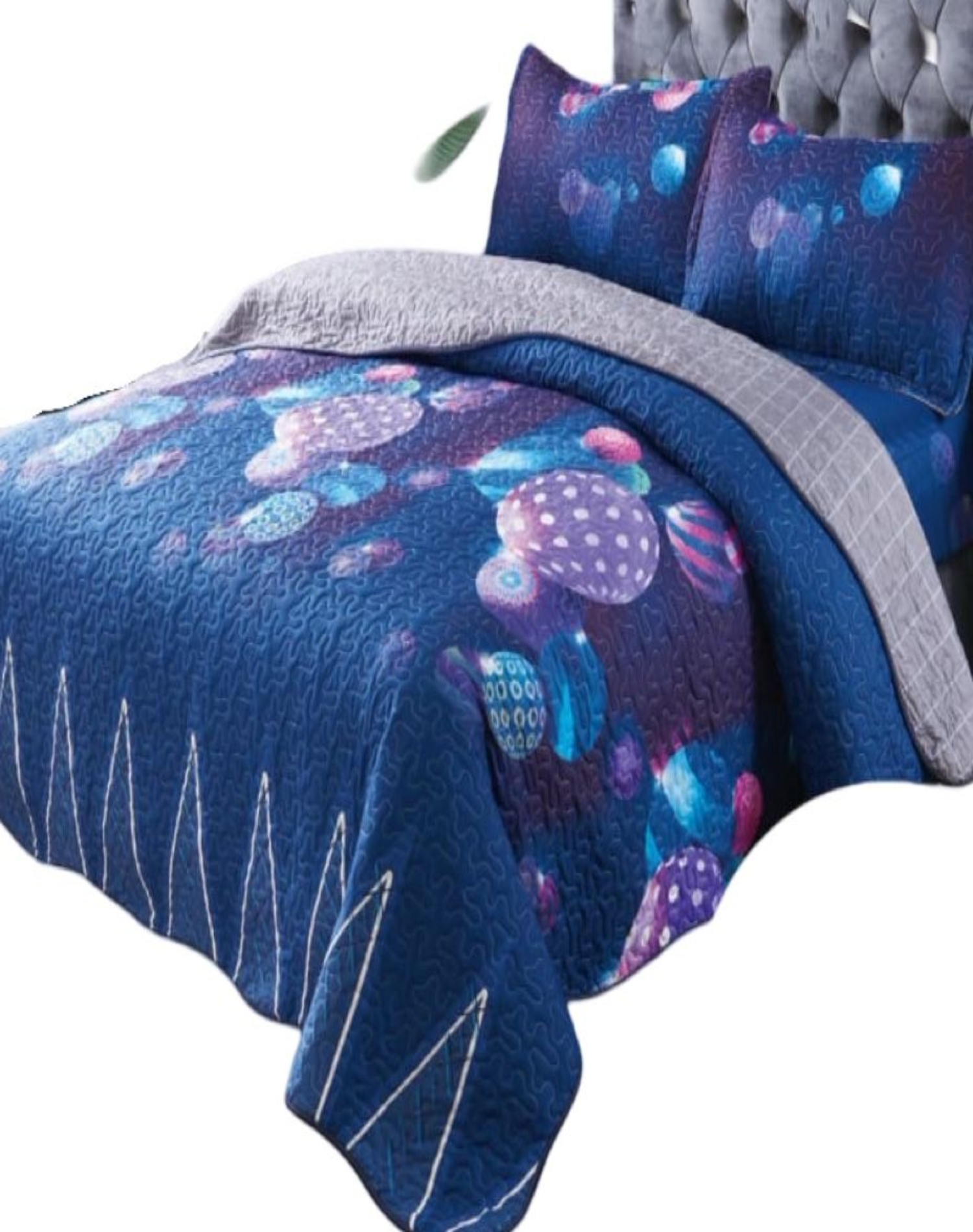 CUBRECAMA QUILT 5 PIEZAS CON JUEGO DE SÁBANAS - 2