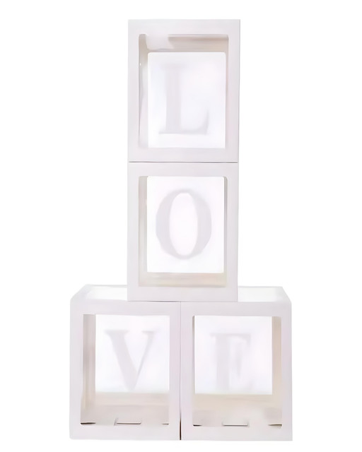 CAJA DECORACIÓN LOVE SAN VALENTIN BLANCA - 2