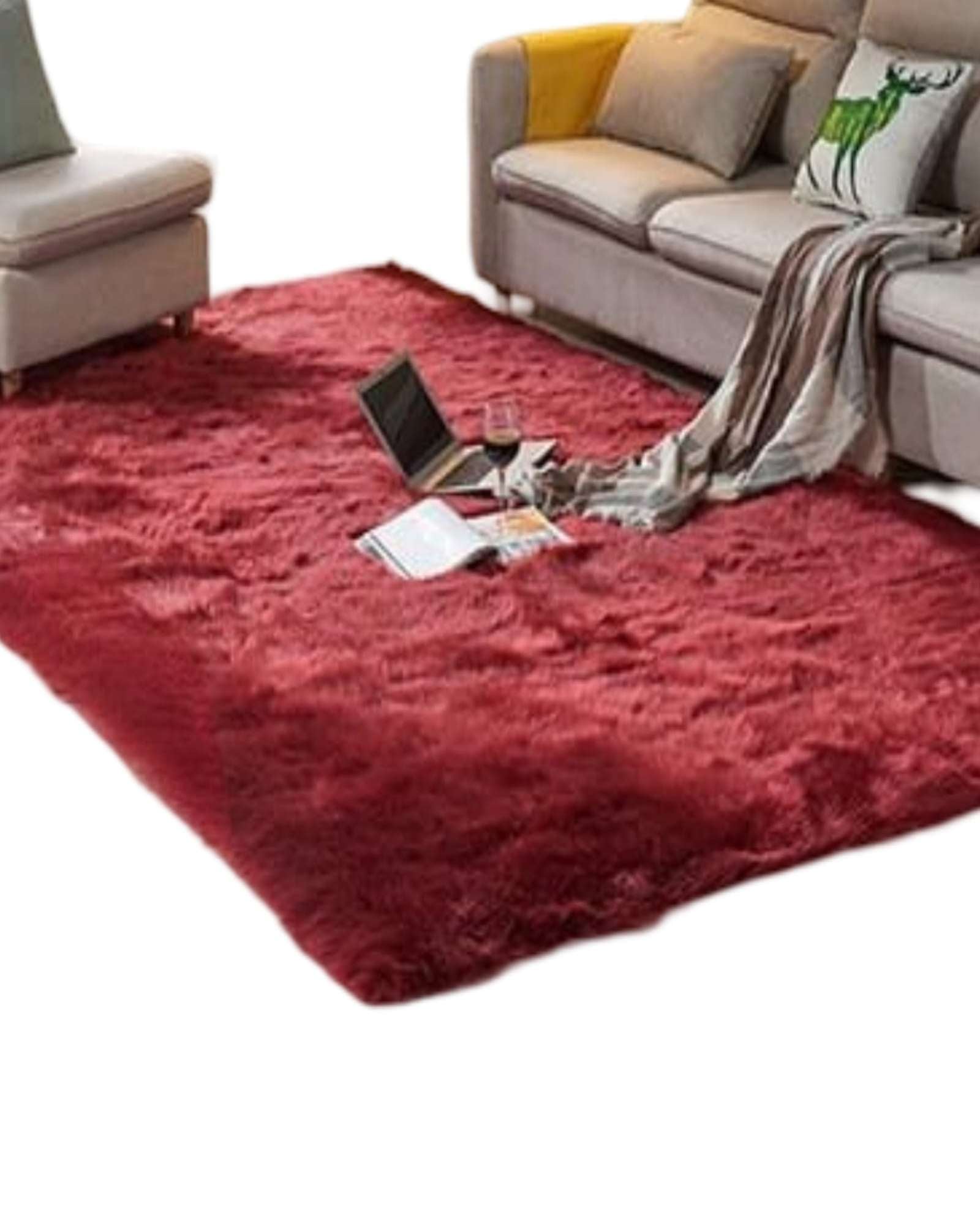 ALFOMBRA PELUDA 180X200 BURDEO - 2