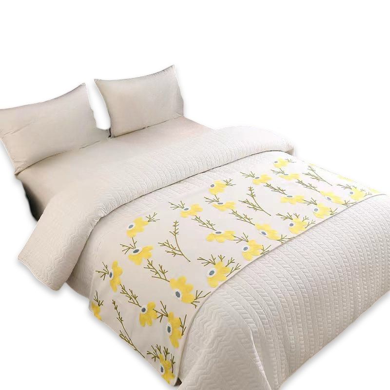PIECERA DE CAMA BORDADA DECORATIVA 60X200 CM - 3
