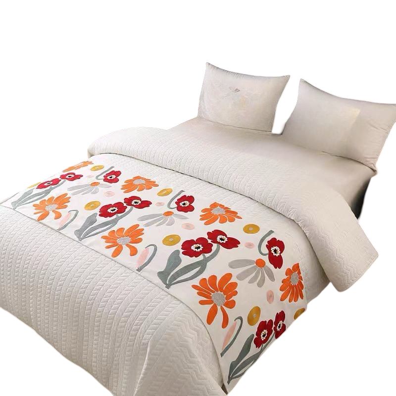 PIECERA DE CAMA BORDADA DECORATIVA 60X200 CM - 2
