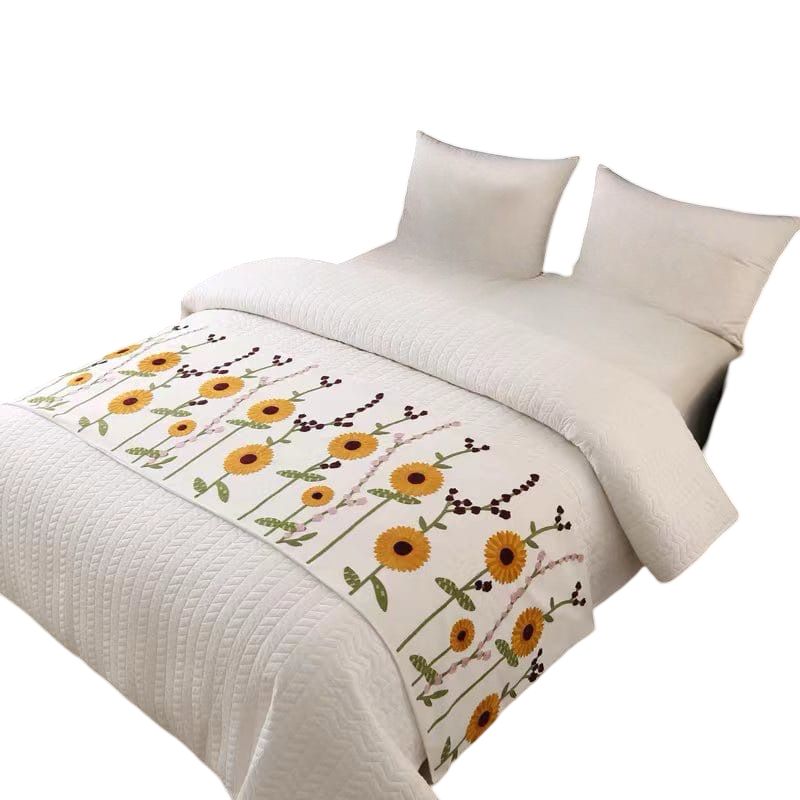 PIECERA DE CAMA BORDADA DECORATIVA 60X200 CM - 2
