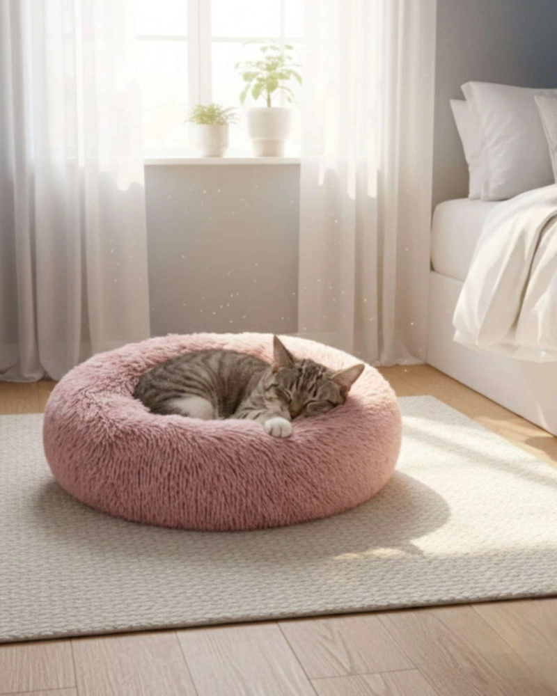 CAMA COJIN CHIPORRO REDONDO 50CM ROSA - 1